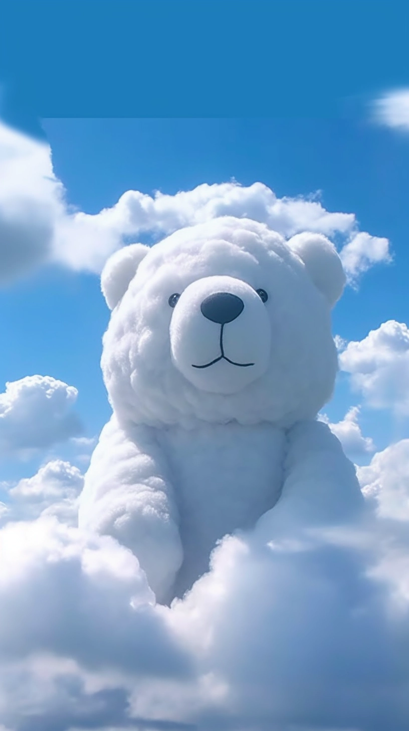 Romantic 8K Sky with Bear Cloud