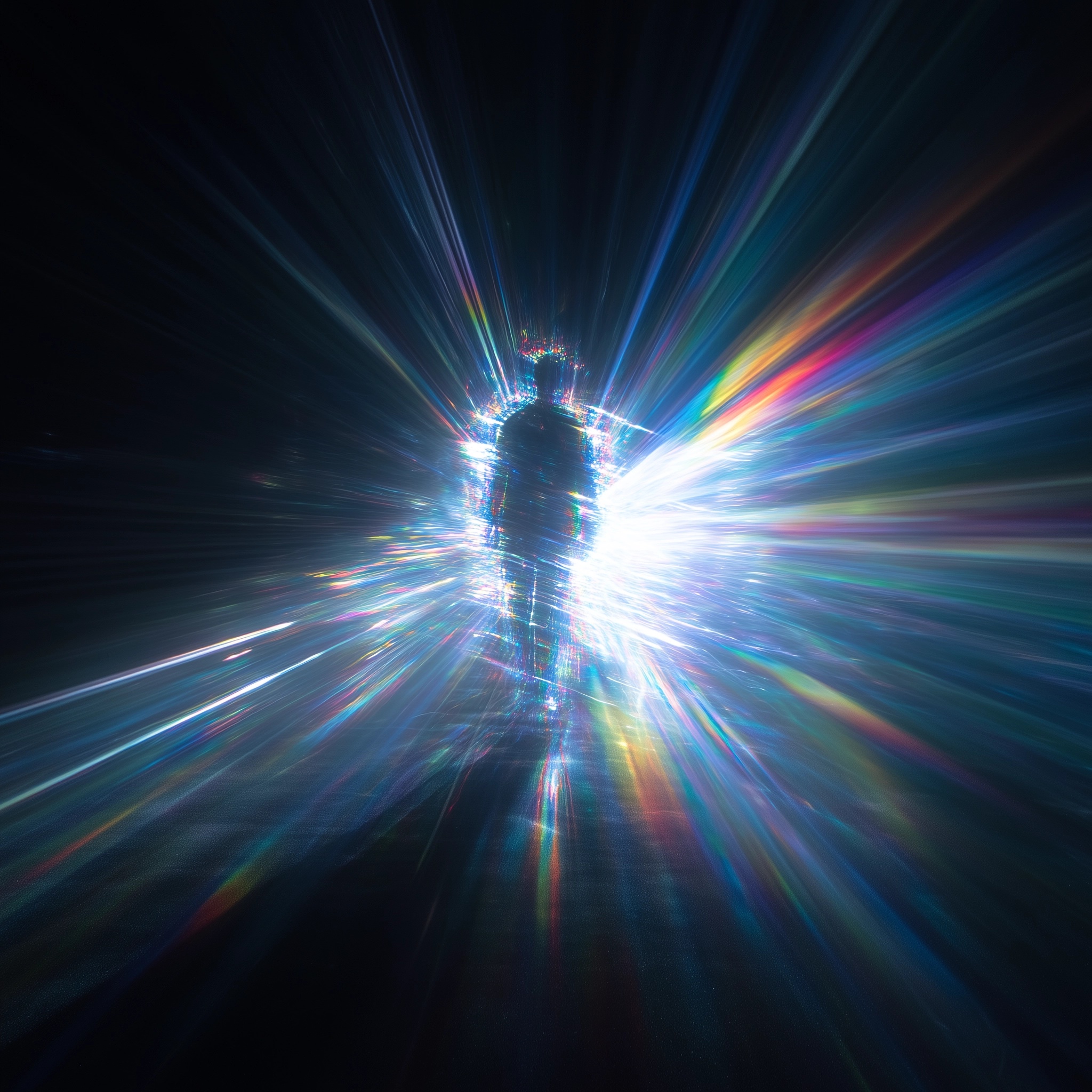 Futuristic Runner in Radiant Light