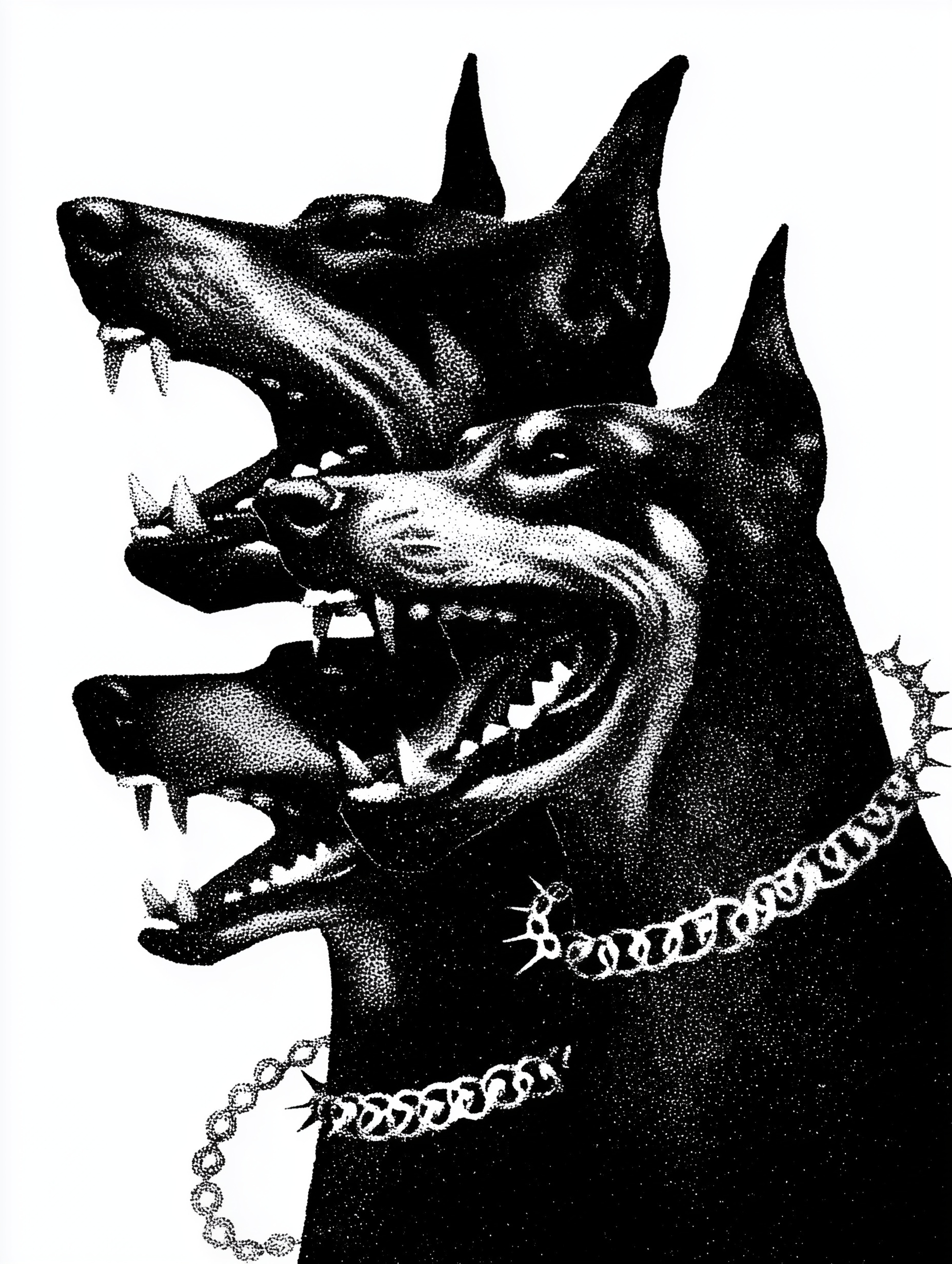 Grungy Doberman Stencil Art for Bold Statements