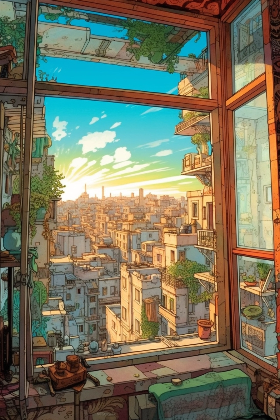 Shimmering Window Art by Tartakovsky & Hanuka