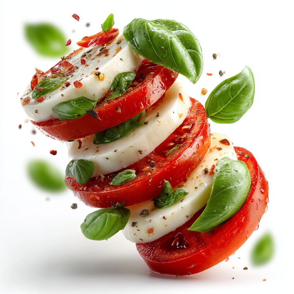 Fresh Mozzarella, Tomatoes & Basil - Photorealistic Design