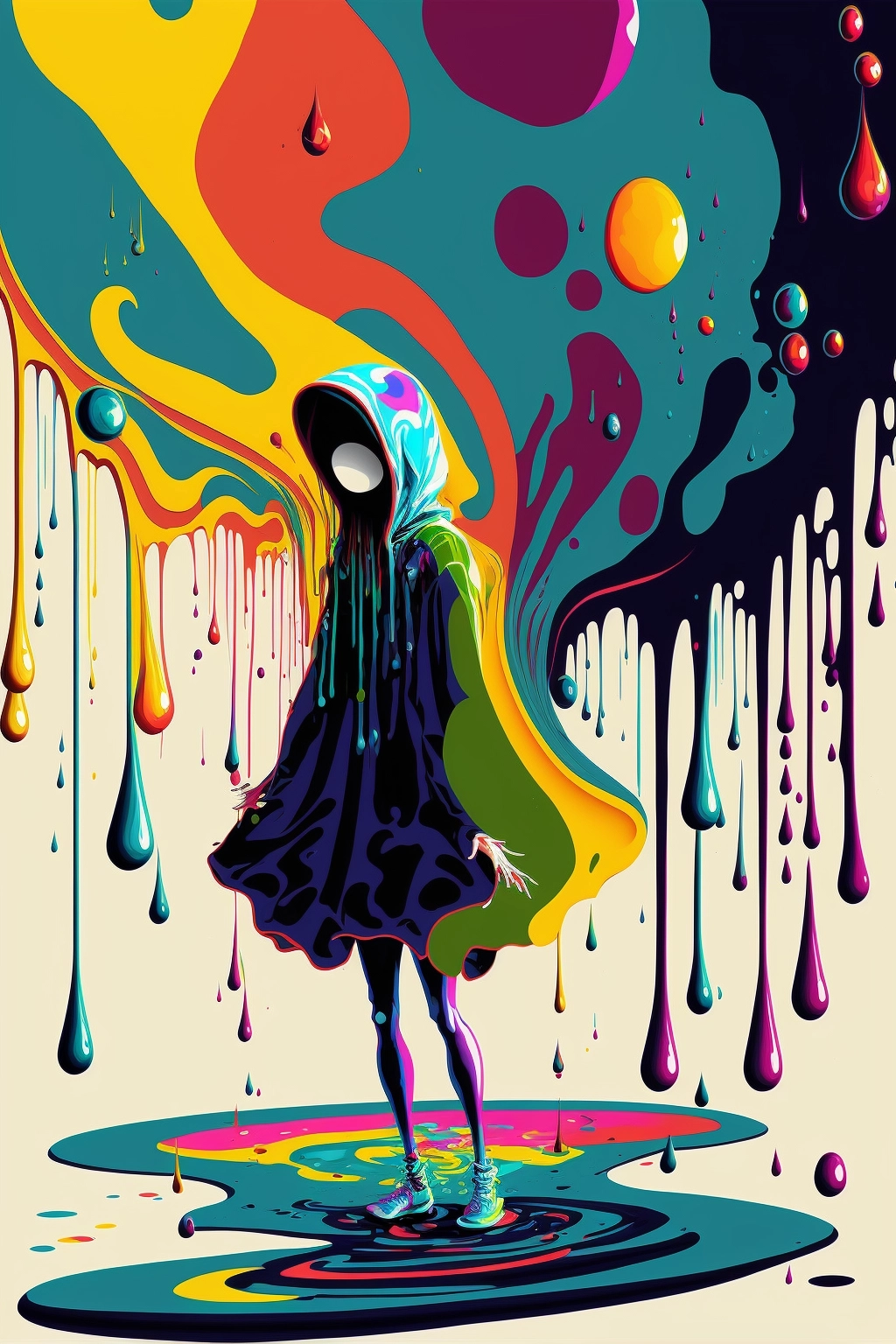 Drippy Fashion: Bold & Uncanny Surrealism