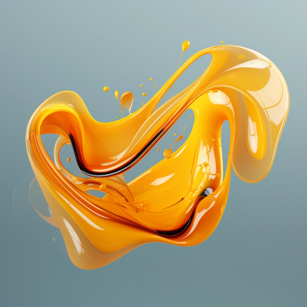 Abstract 3D Composition: Synthetic, Fluid Forms in Minimalist Geometric Designs