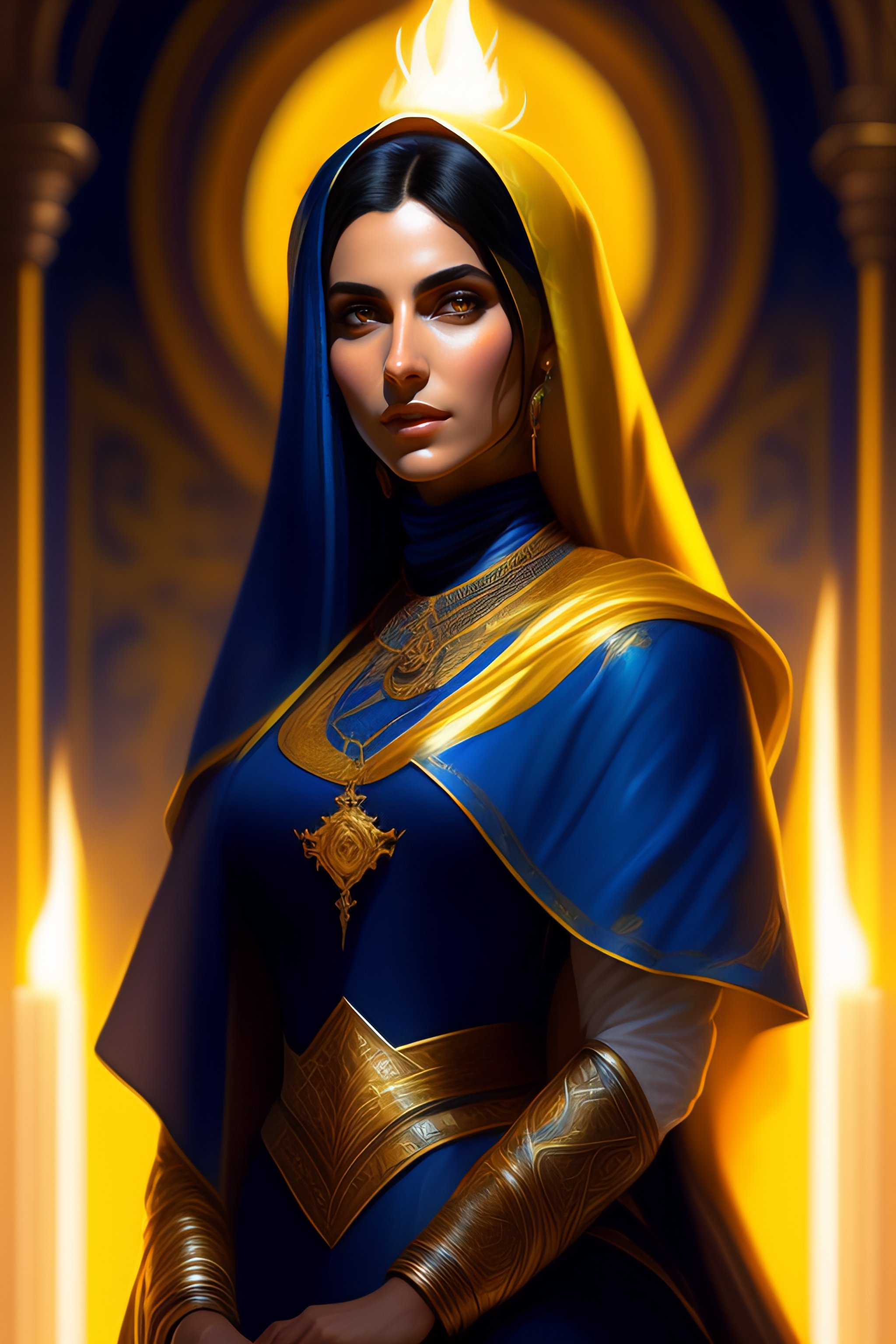 Middleeastern Female Cleric A Fantasy Digital Painting • PromptDen