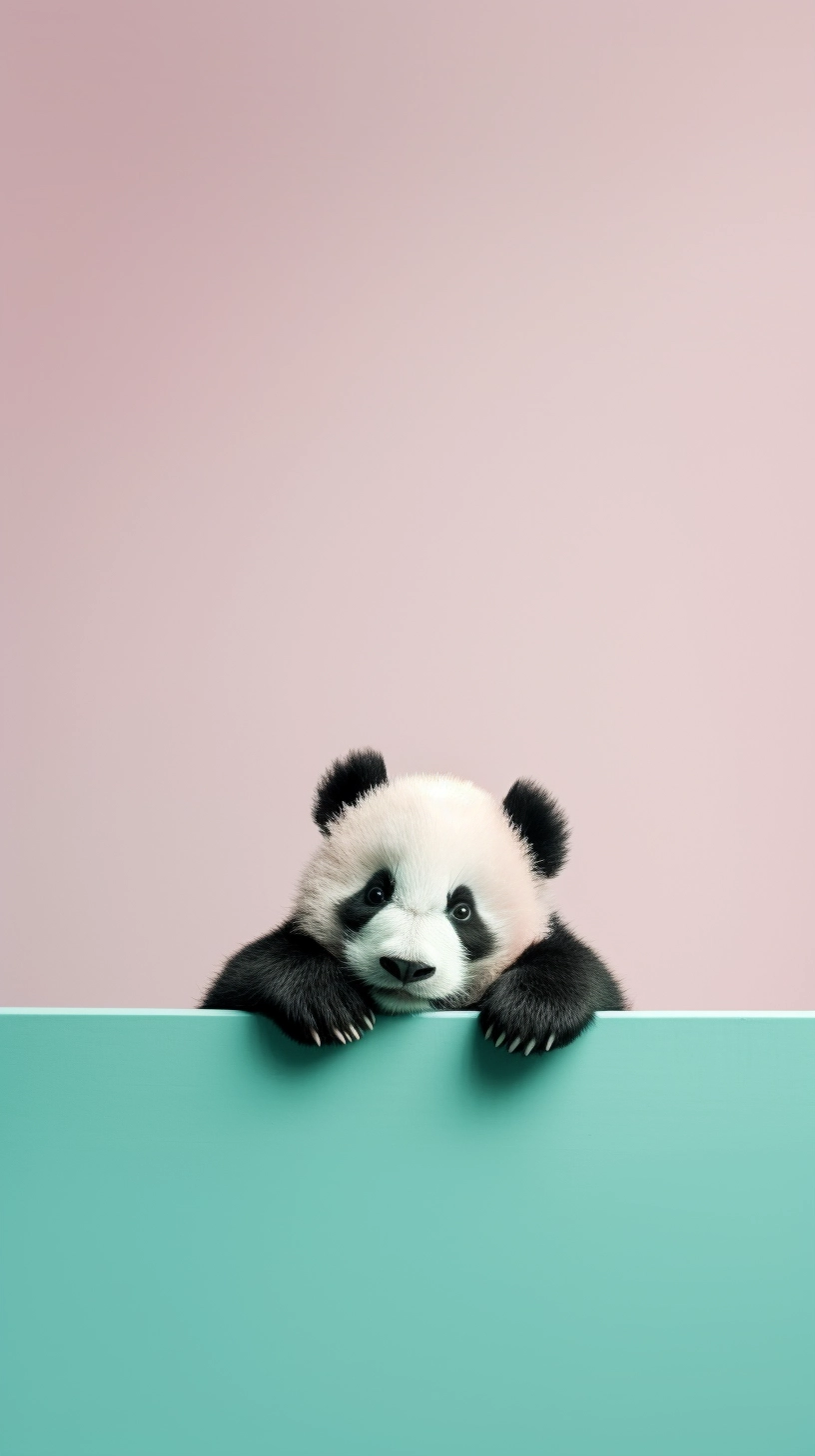 Japanese Minimalist Panda Photography - 32K Quality