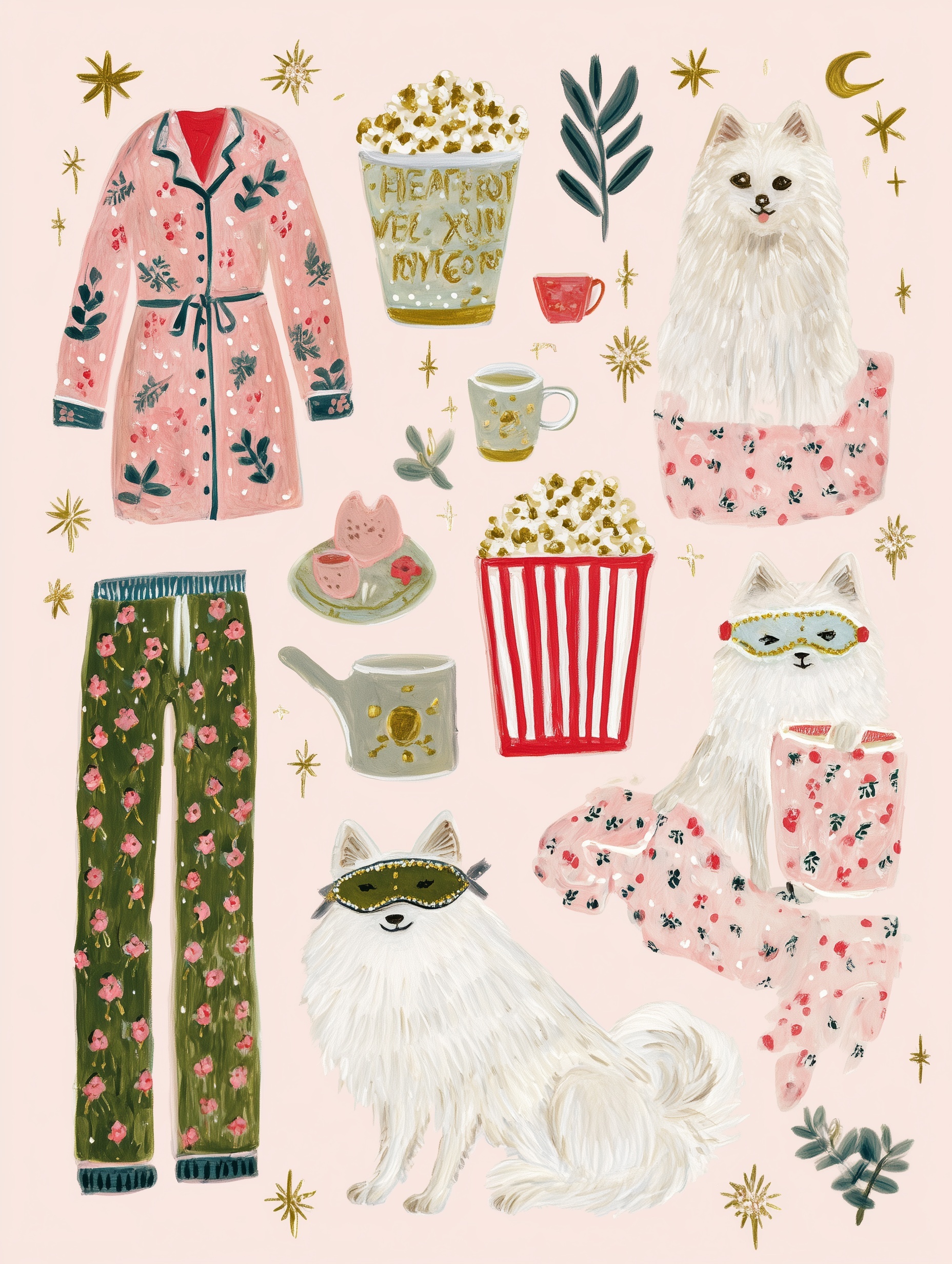 Charming Coquette Images: PJs, Popcorn & Pomeranian