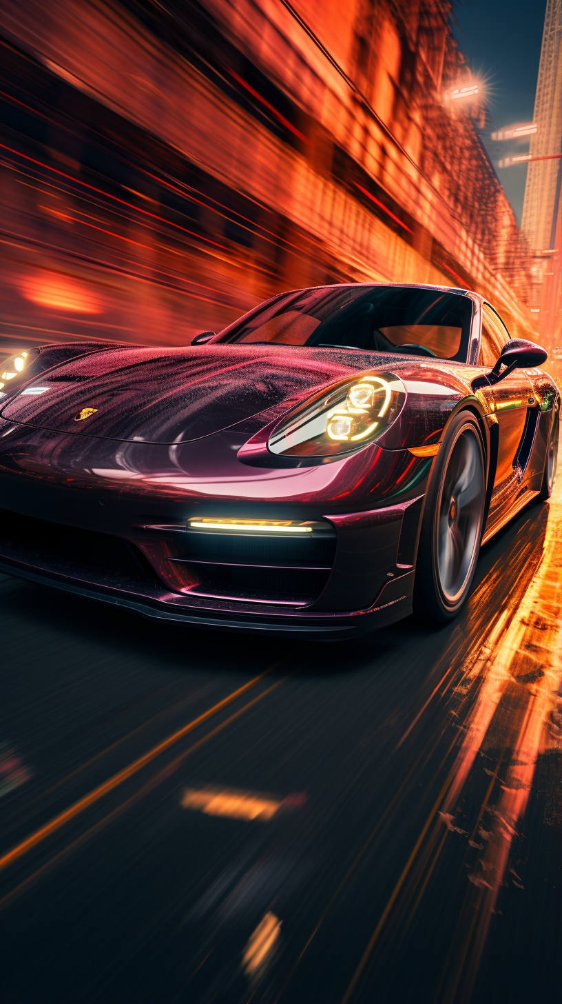 Stunning Porsche Supercar: Hyper Realistic 70mm Photography