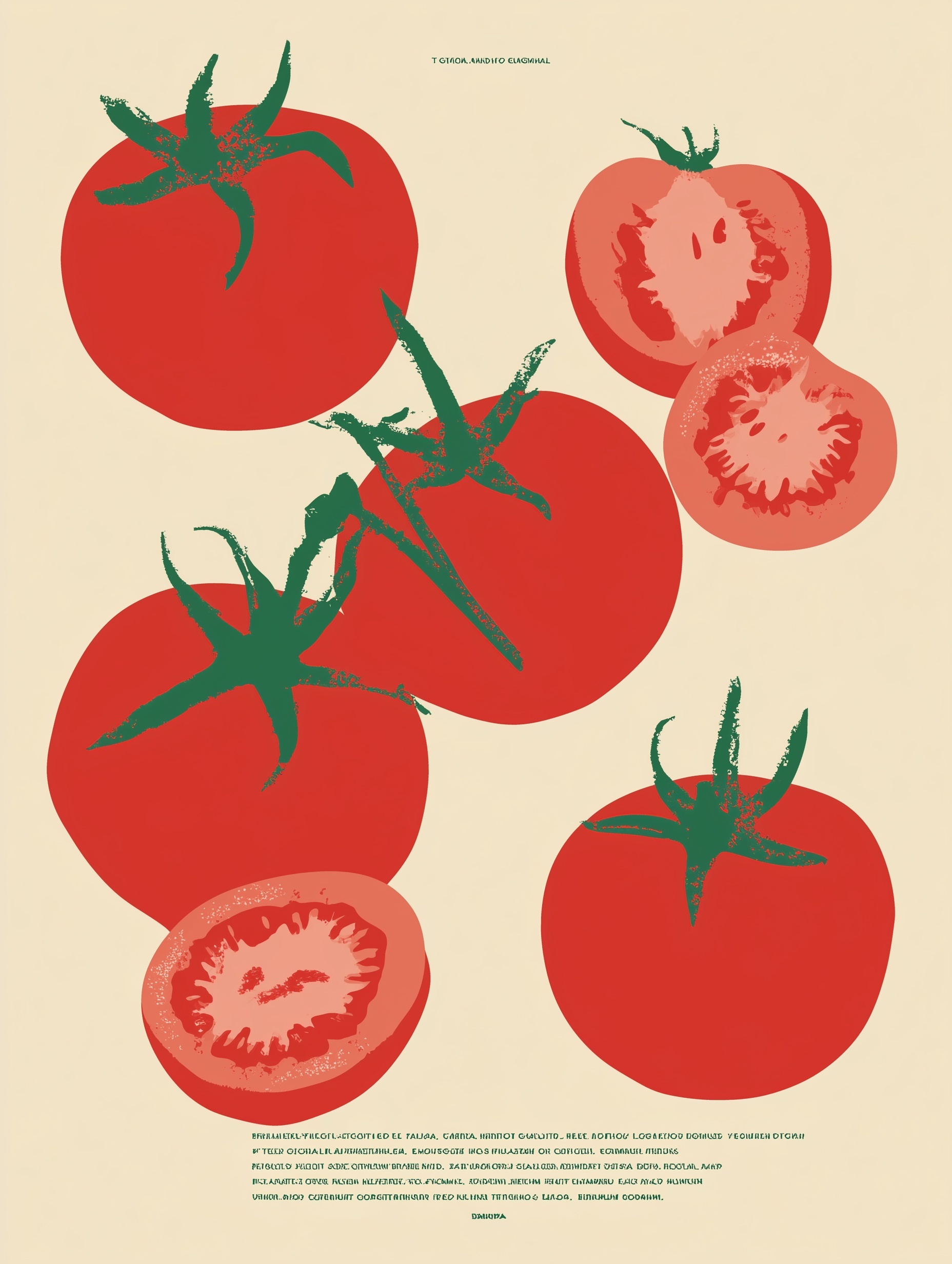 Fresh Red Tomatoes - Modern Flat Design