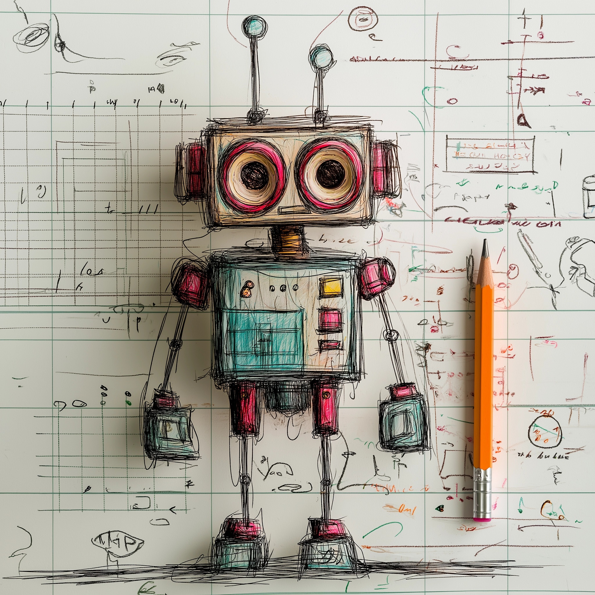 Whimsical Learning Art: Robot Meets Realism