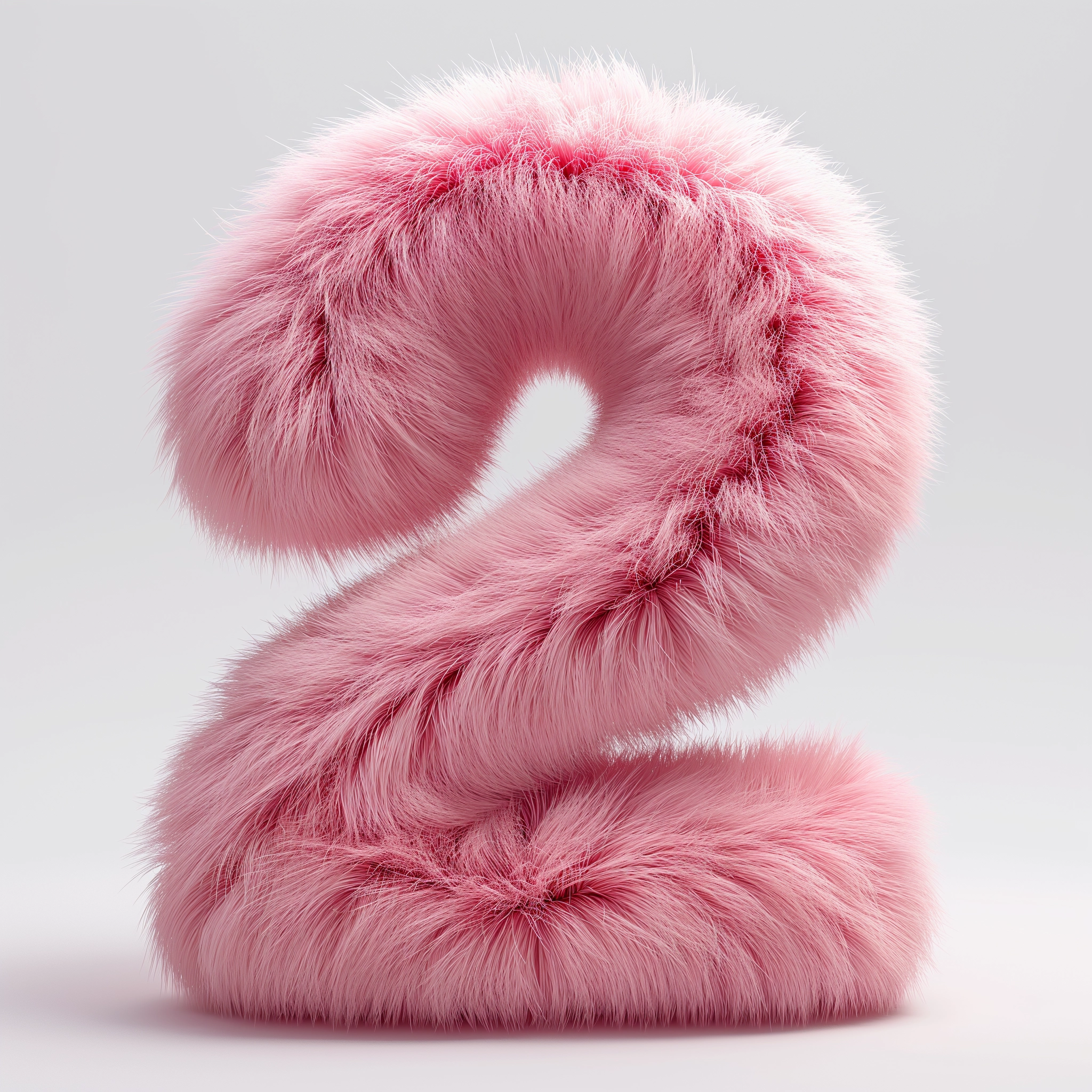 3D Pink Fur Number 2: Playfully Illustrated Poet Core Storybook Style