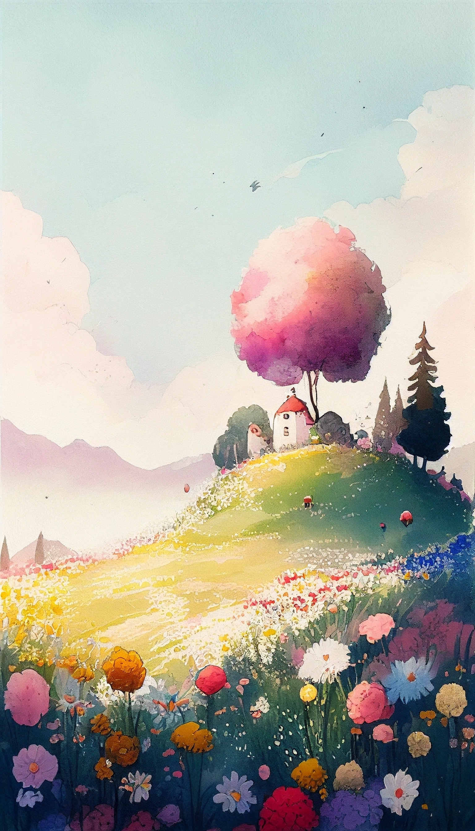 Whimsical Miyazaki Painting - Nostalgic & Healing Artwork