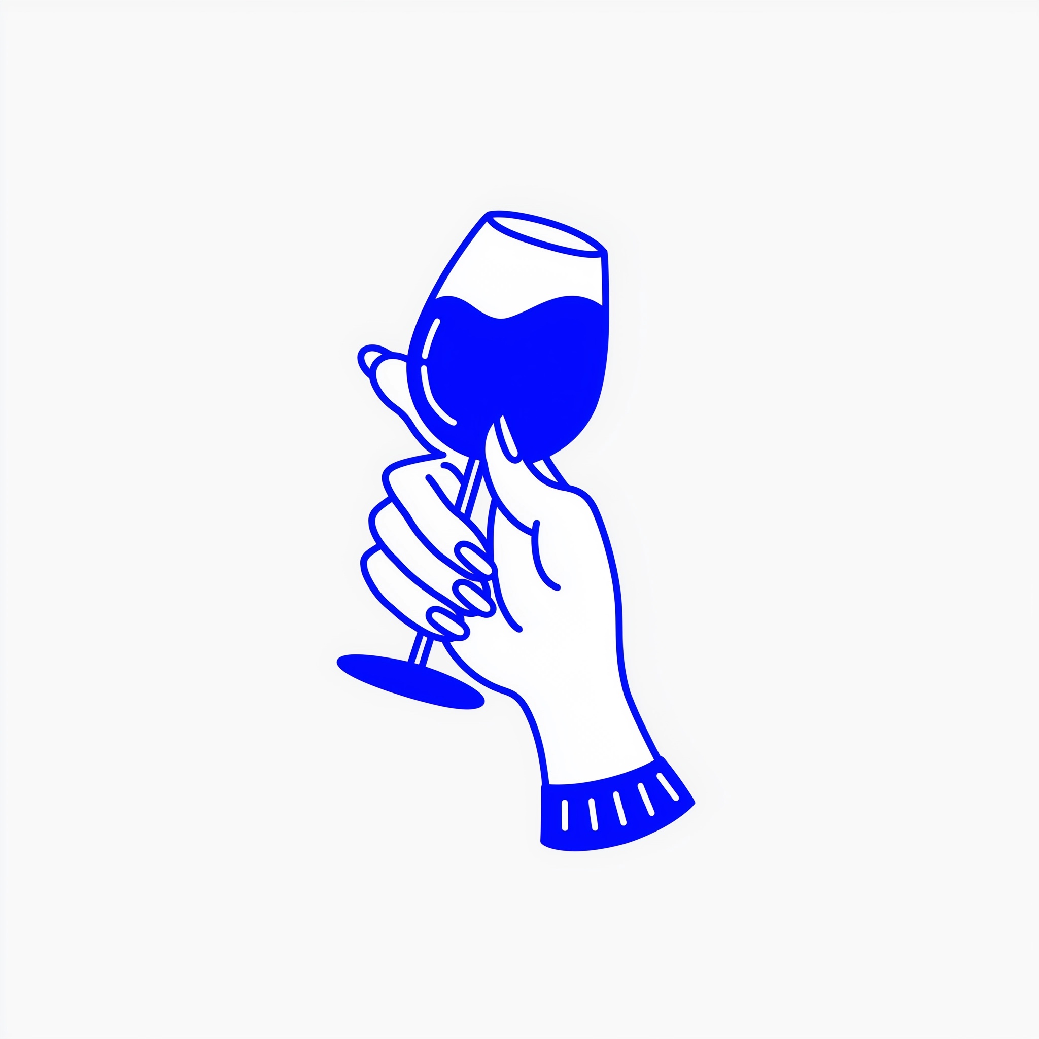 Elegant Wine Glass Logo in Minimalist Style