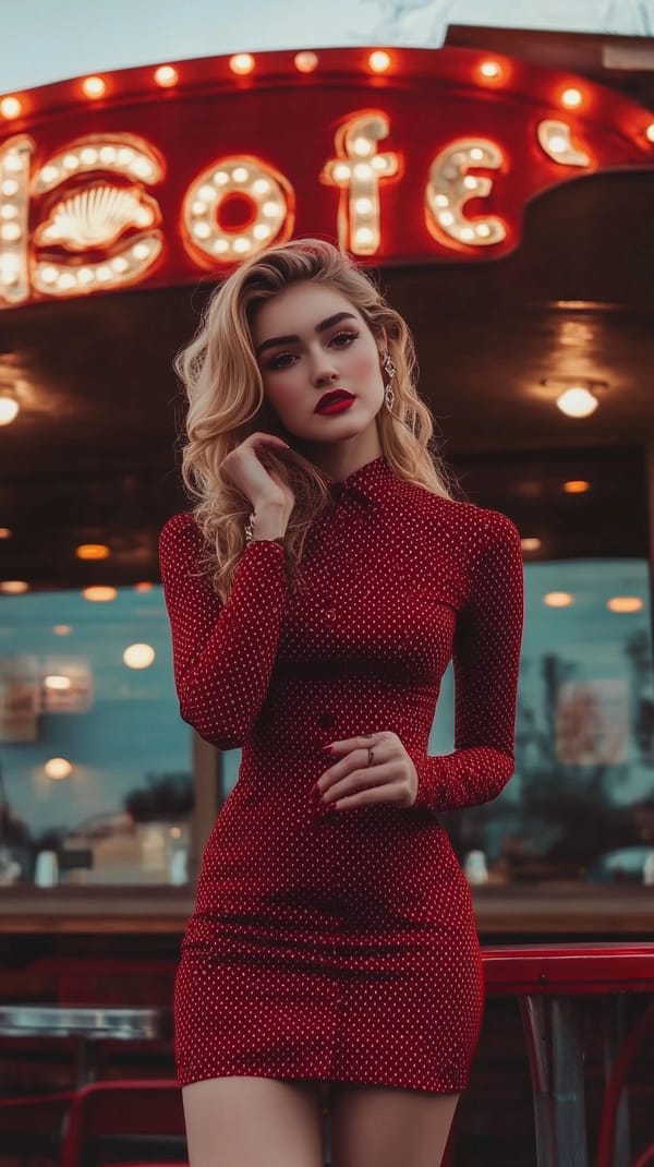 Rockabilly Charm: Retro Cafe Vibes