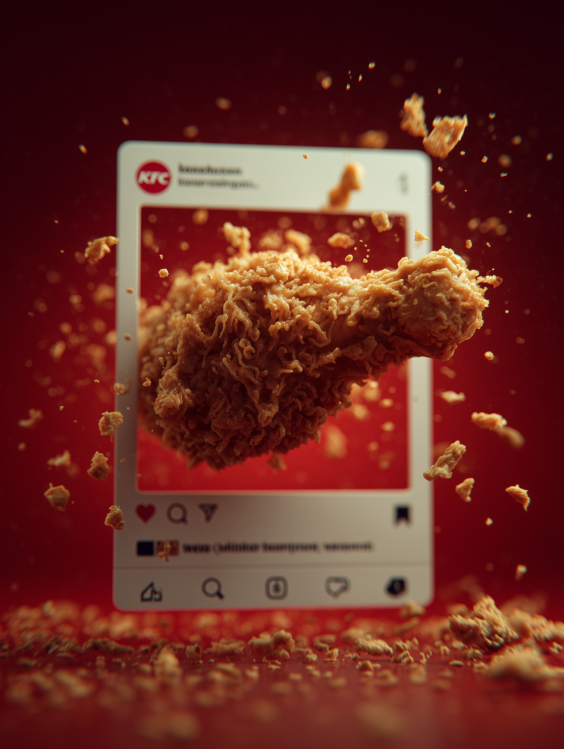 Experience KFC's Crispy Look in Social Media Style
