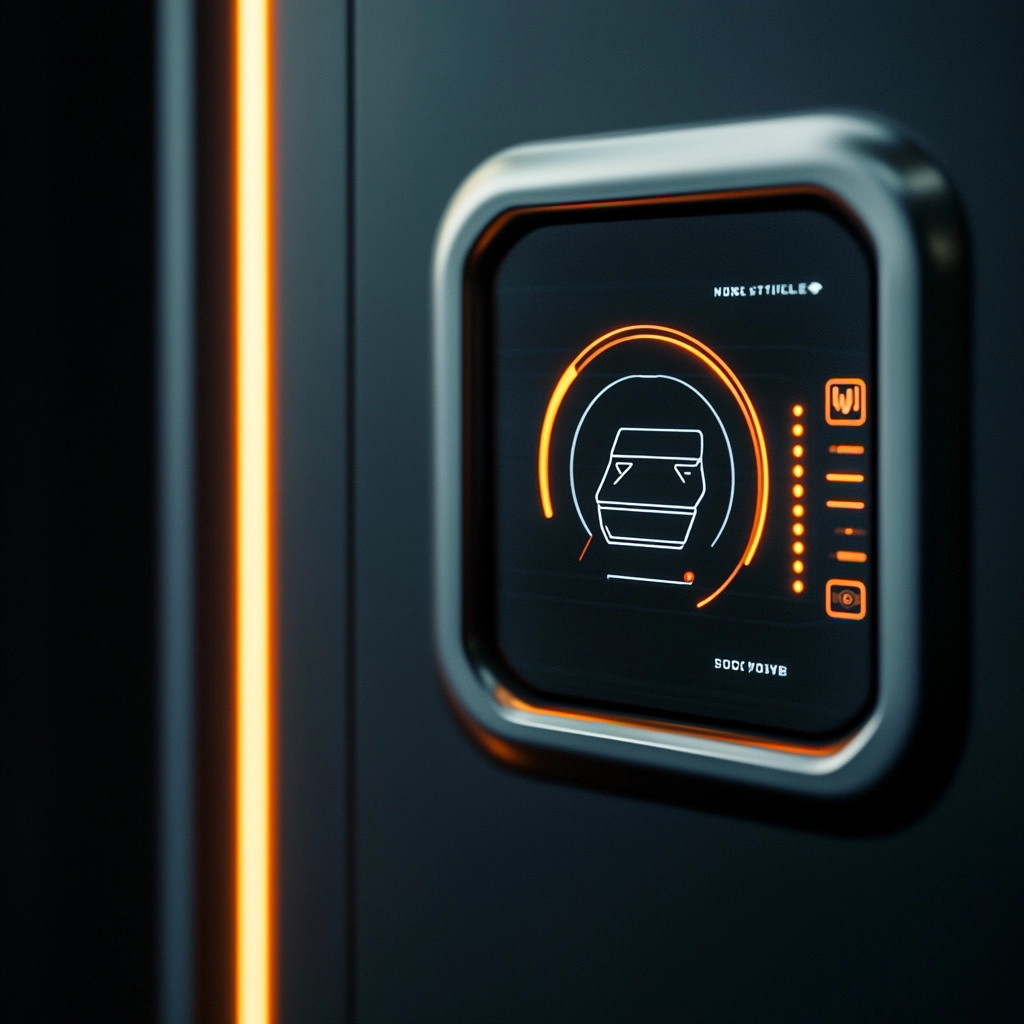 Modern EV Charger Screen: Iconic Minimal Design