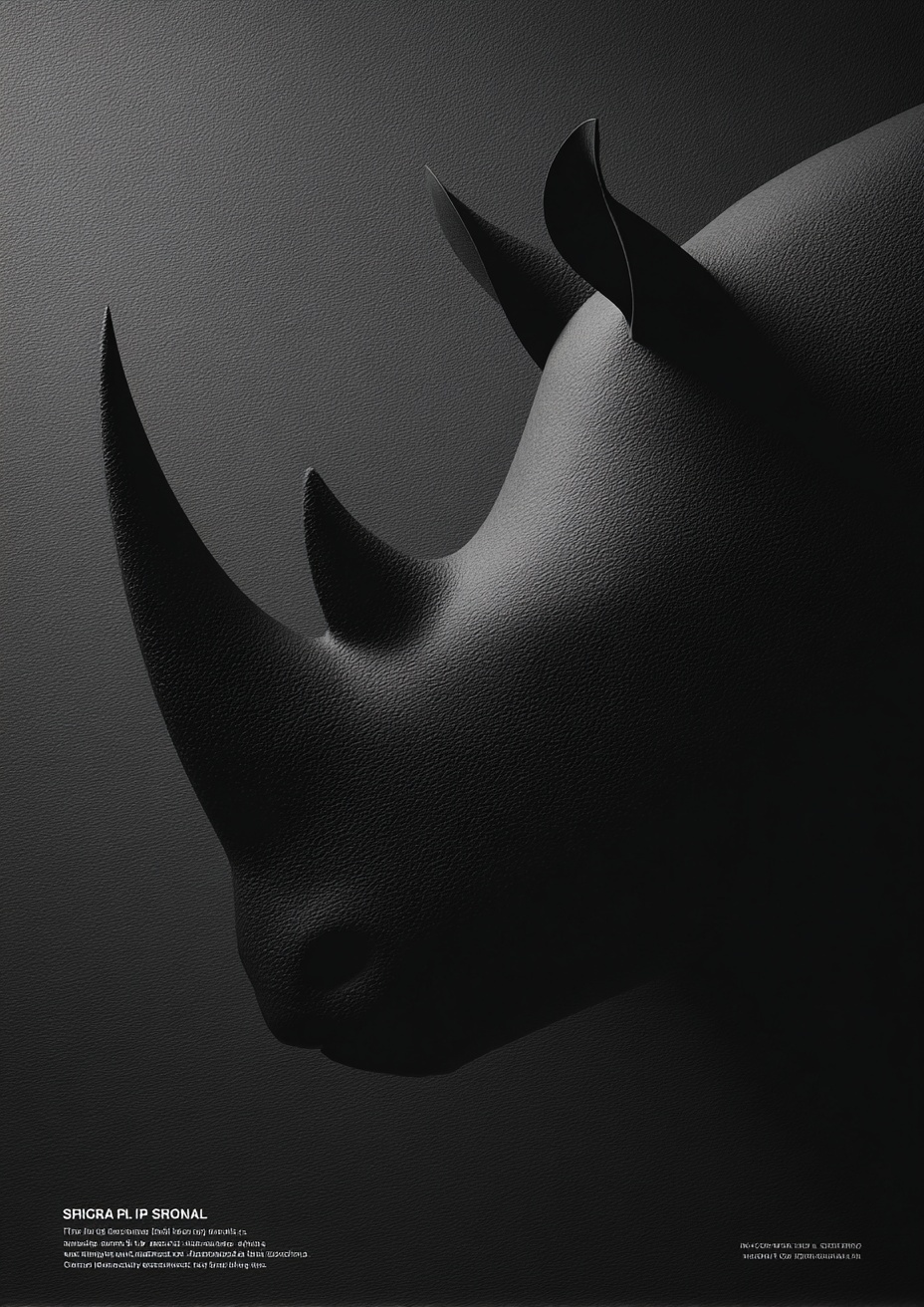 Bold Black Bull: Minimalist Design with Impact