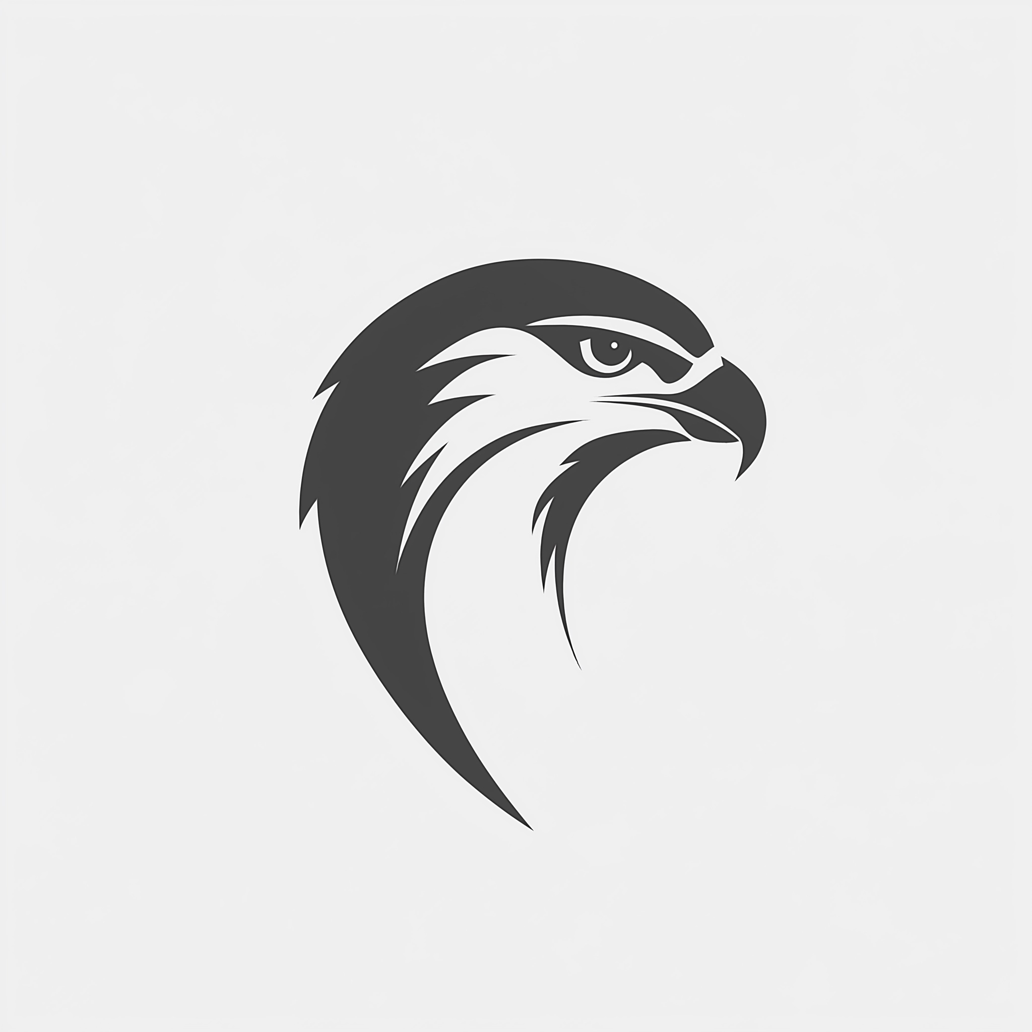 Minimalistic Falcon Head Logo Design