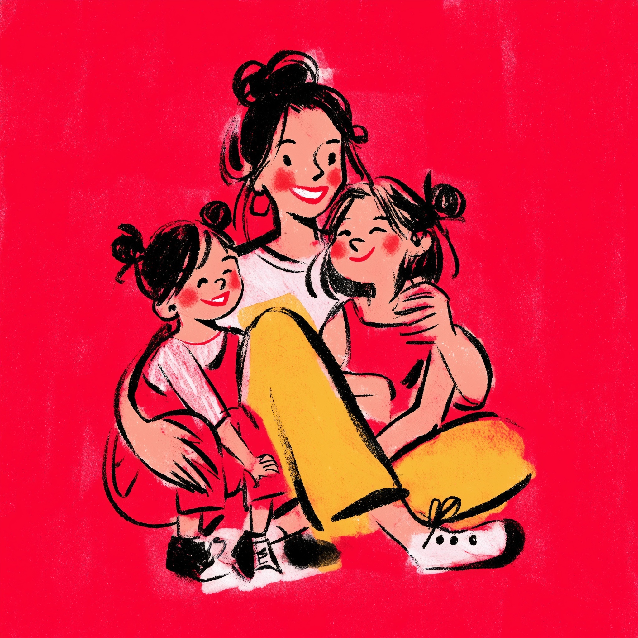 Joyful Moments: Smiles of Motherhood and Play