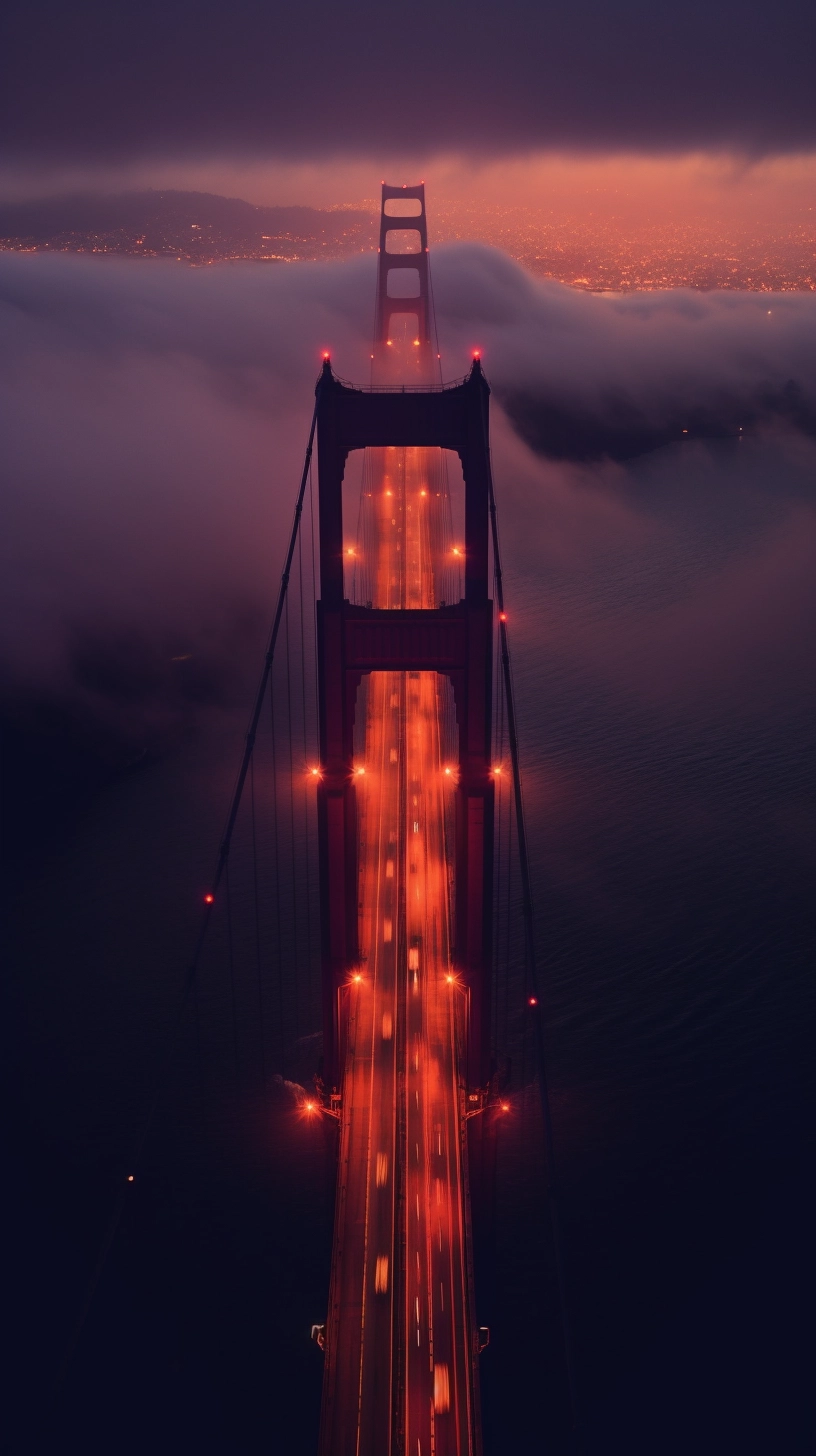 Golden Gate Bridge in Dramatic Fog