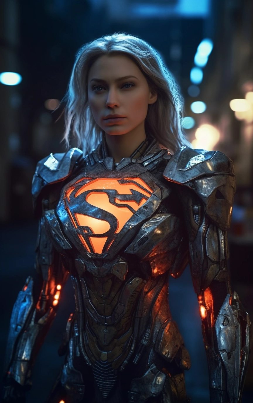 Cybernetic Supergirl: A Surreal Cinematic Masterpiece