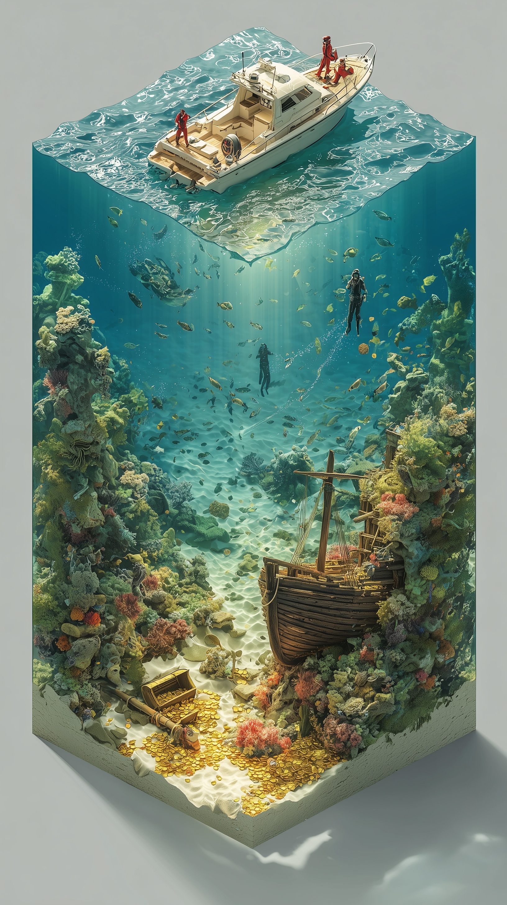 Explore the Sunken Wreck and Ocean Treasures
