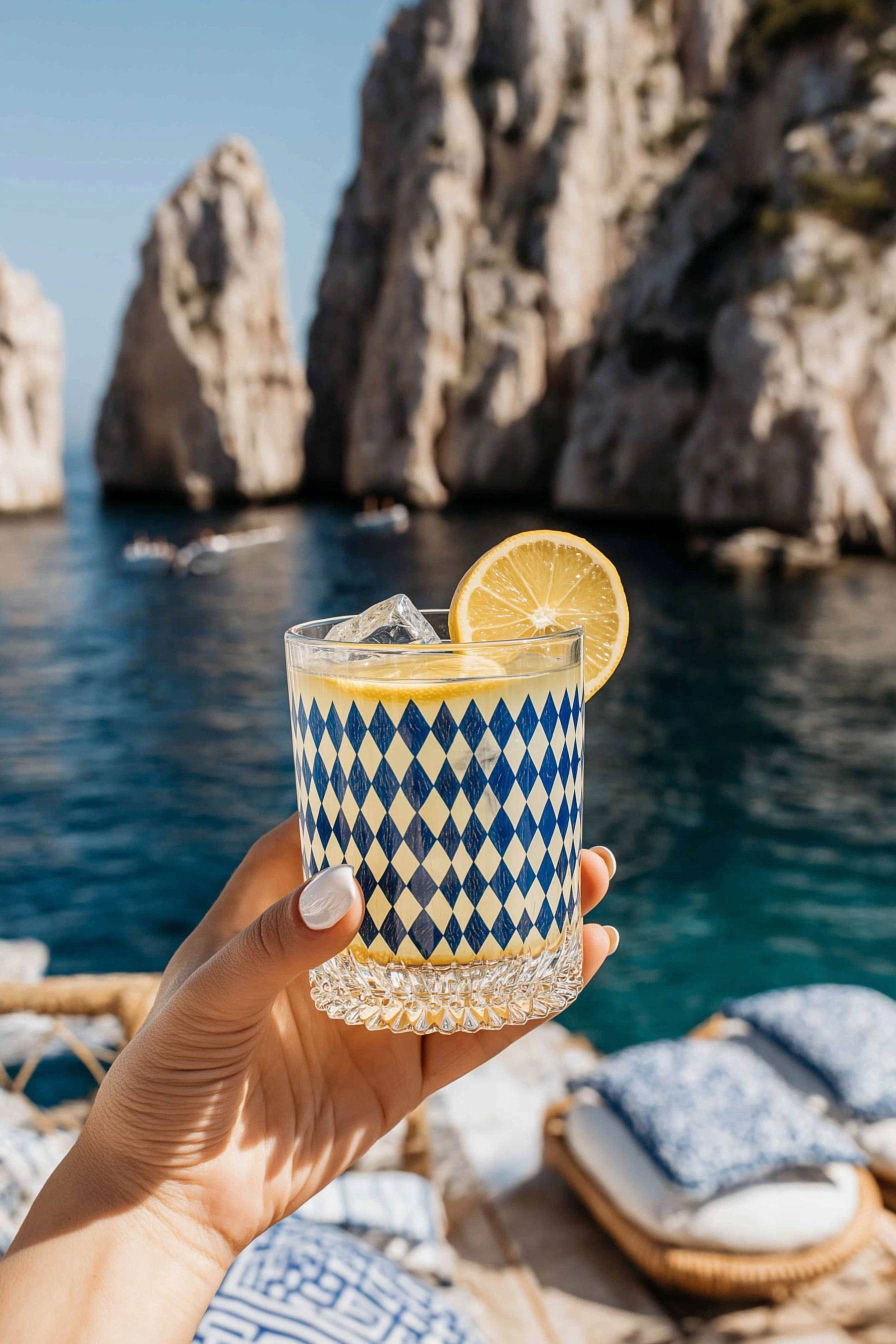 Stunning Crystal Glass Reflecting Sunset Glow