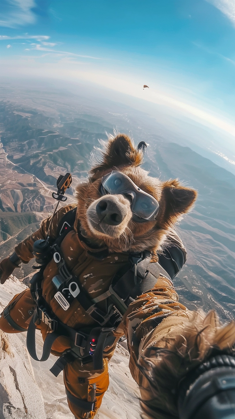 Skydiving Animals: Action Cam Fun!