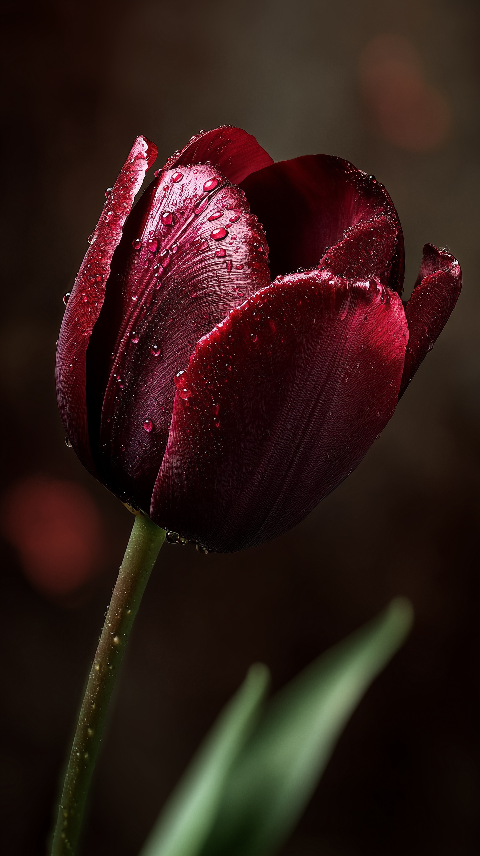 Elegant Red Tulip: Macro Beauty Captured