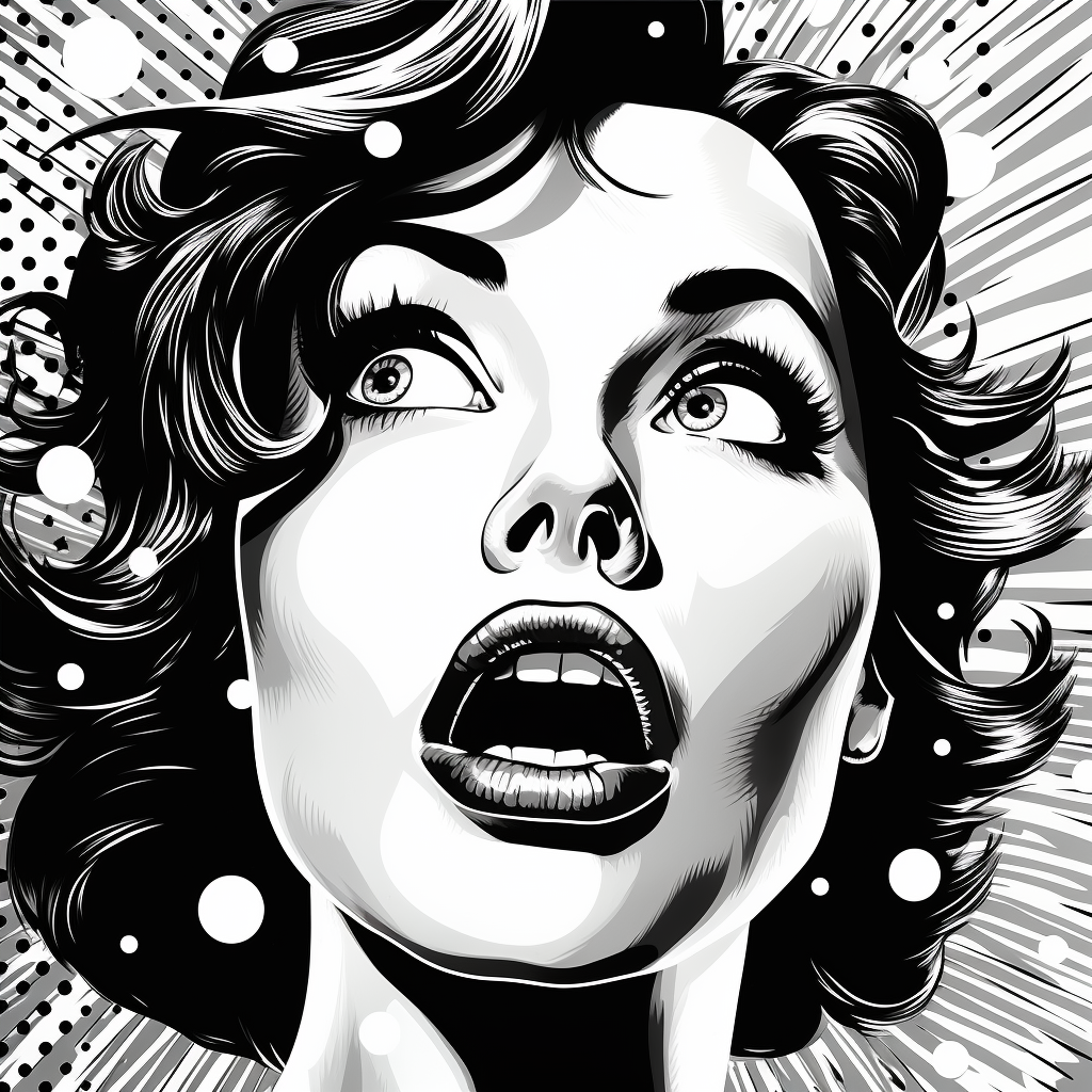 Pop Art Coloring Page for Adults - Captivating Comic Book Style