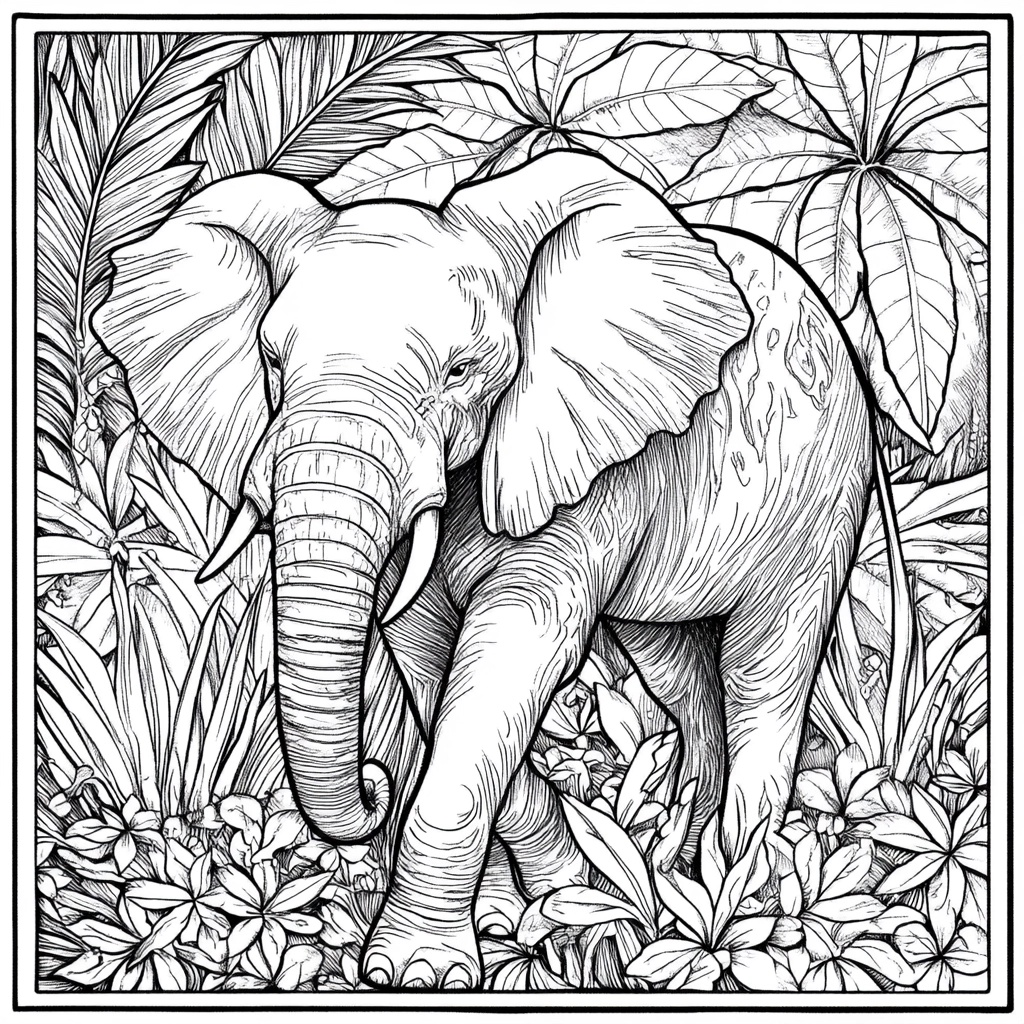 Explore Tropical Animals with Adult Coloring Pages