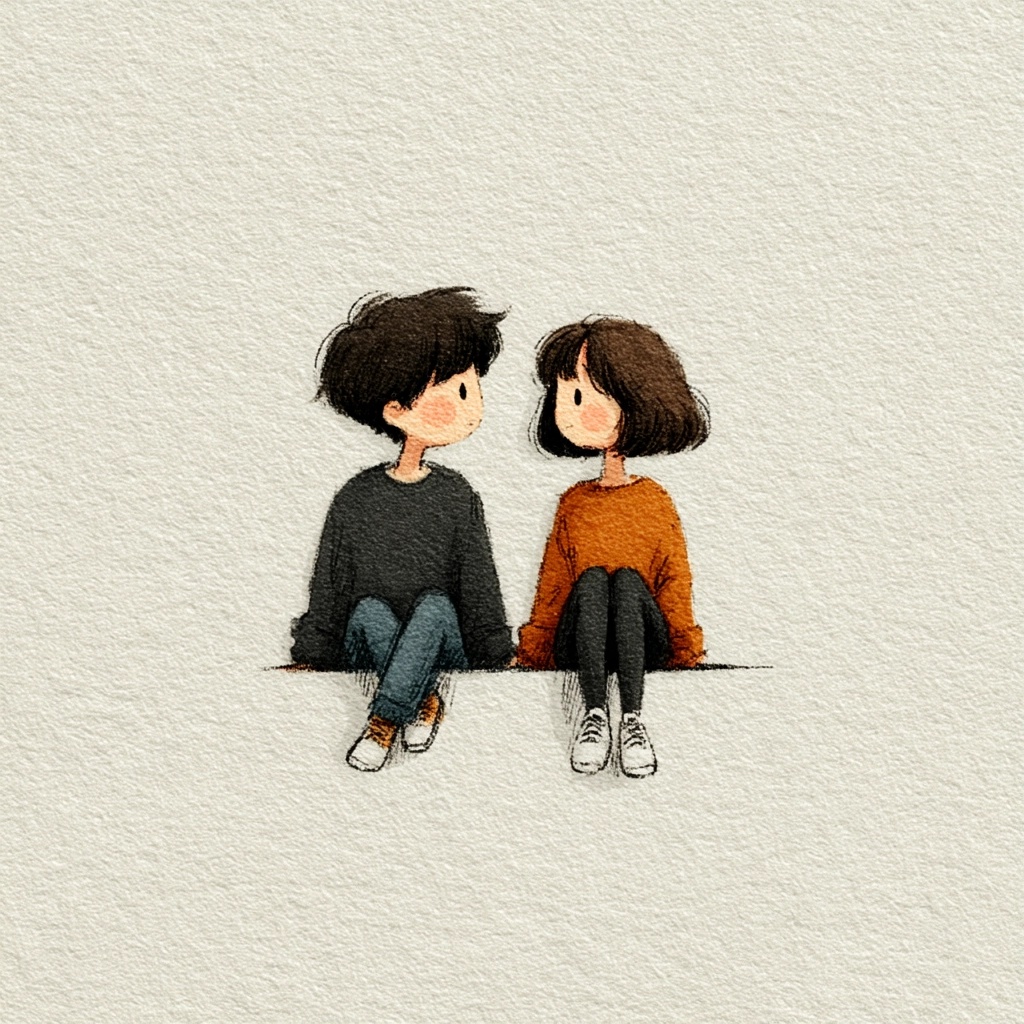 Simple Love: Doodle of Two Together