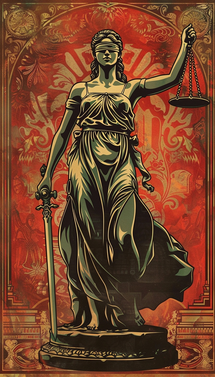 Lady Justice Art Nouveau Renaissance Print