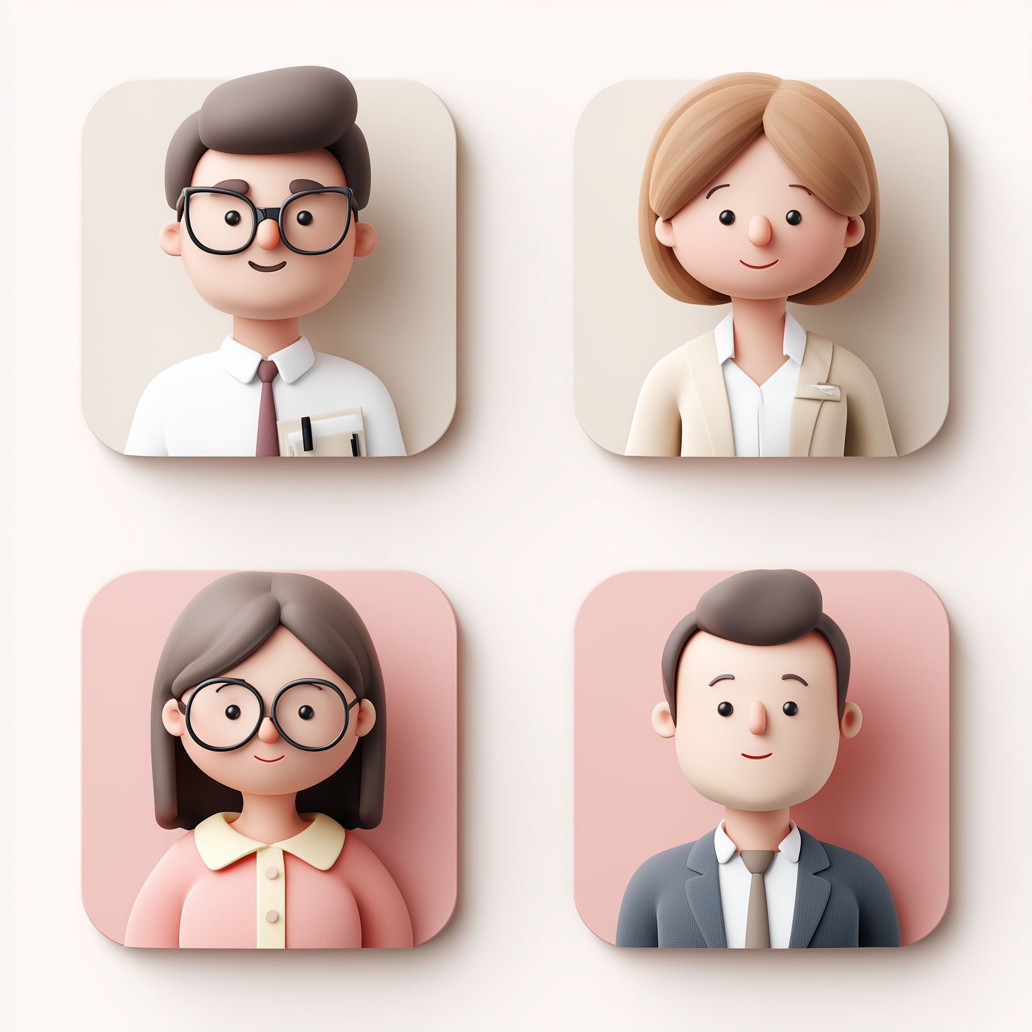 Modern 3D Icons for Business Professionals