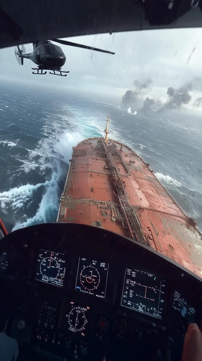 Oil Tanker Damage Near Molène Island in France