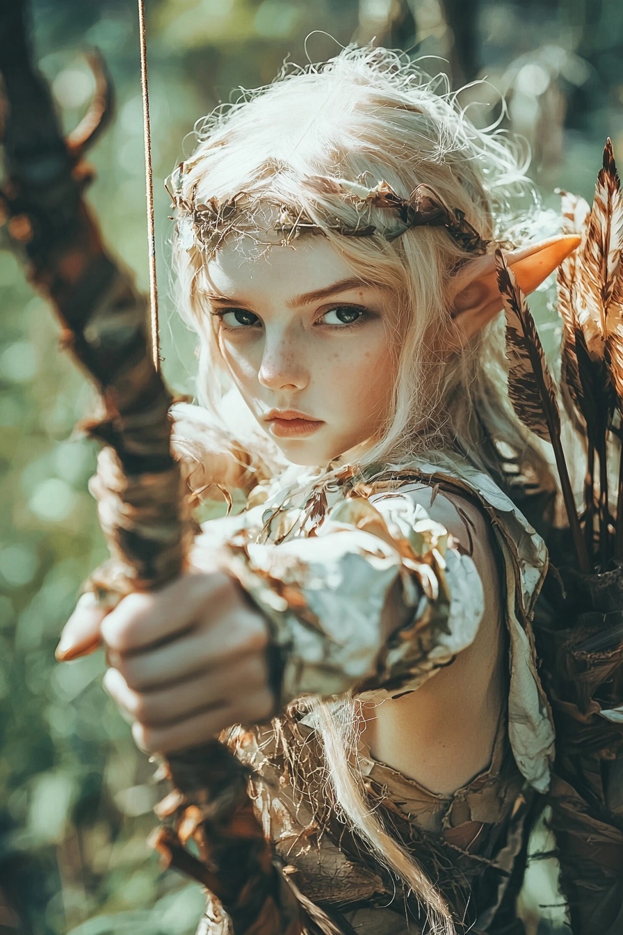 Enchanting Young Elf Cosplay In Open Arena PromptDen