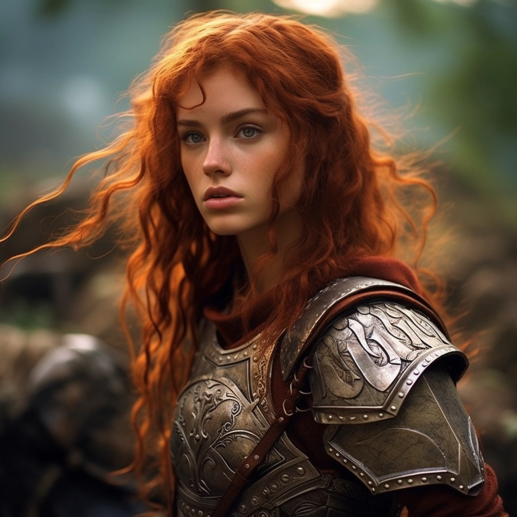Ravishing Young Goddess: Ethereal Beauty in a Tight Barbarian Outfit