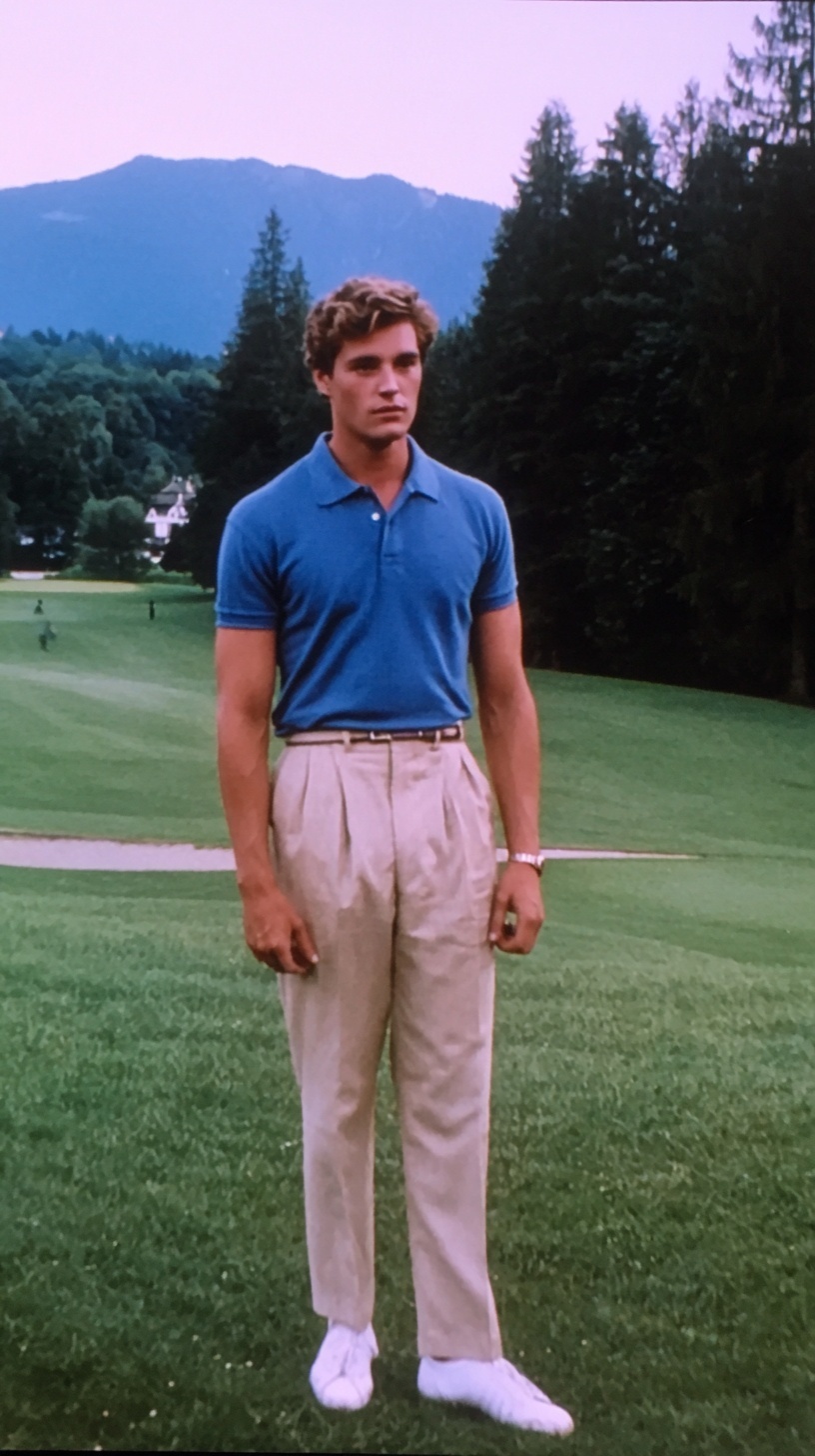 Timeless Elegance: 80s Gangster Golf Scene