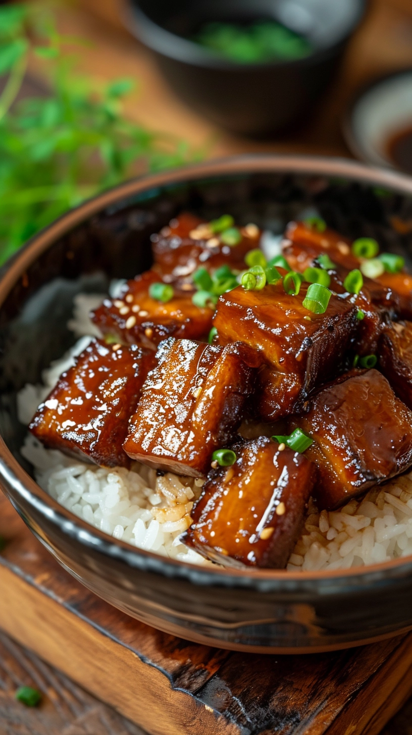 Delicious Taiwanese Braised Pork Rice: High-Res Image