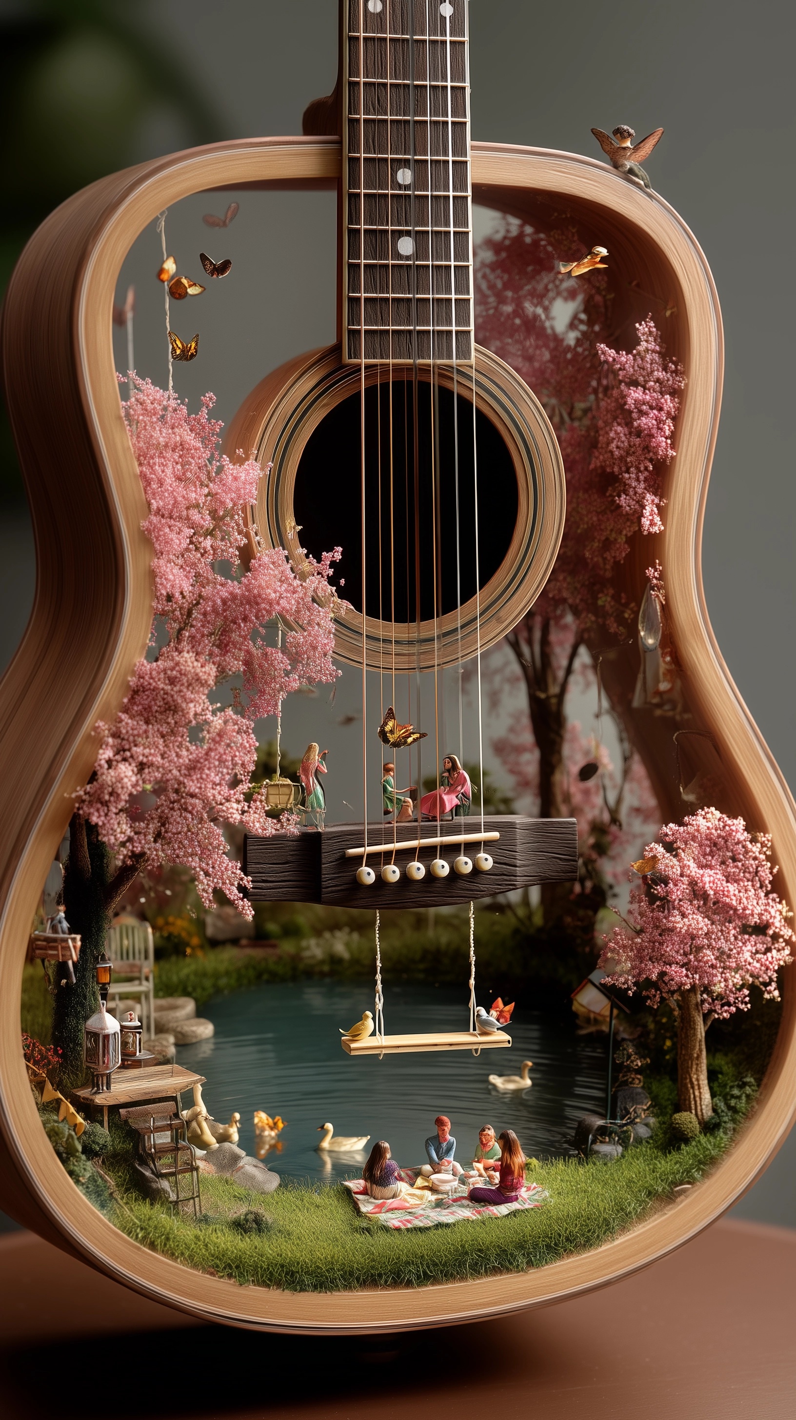 Discover a Hidden Spring Garden in a Guitar