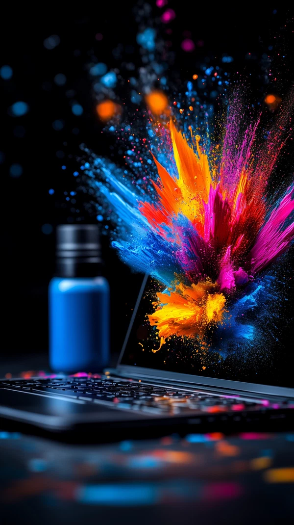 Unleash Your Creativity: Colorful Laptop Art