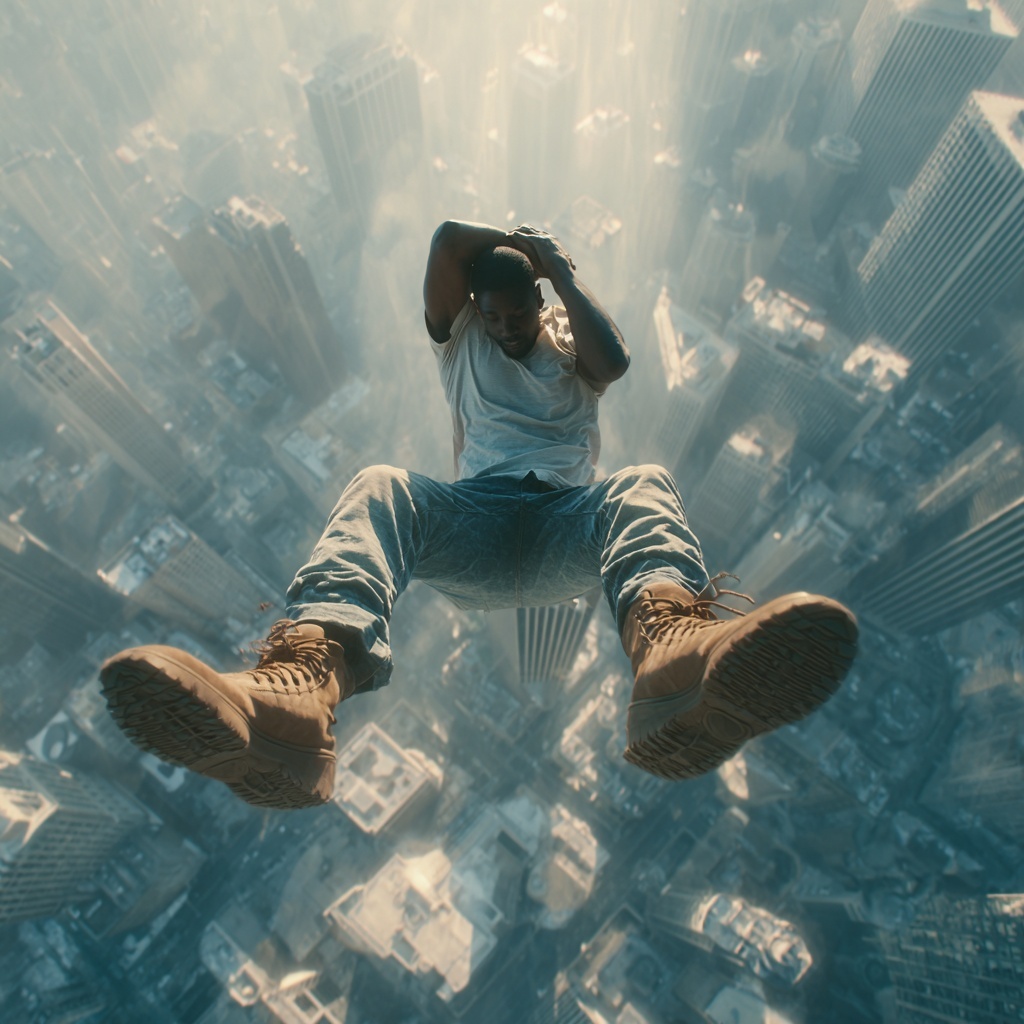Urban Descent: A Cinematic Slow-Motion Journey