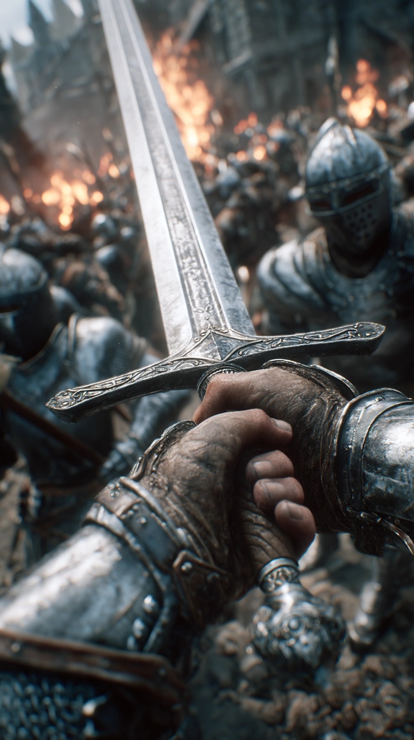 Epic Medieval Battle: Wield Excalibur in Action!