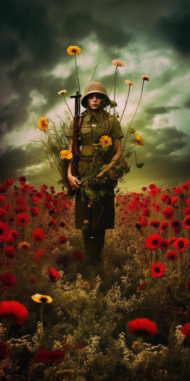 Army vs Flowers: Surreal Photography of Forgiveness