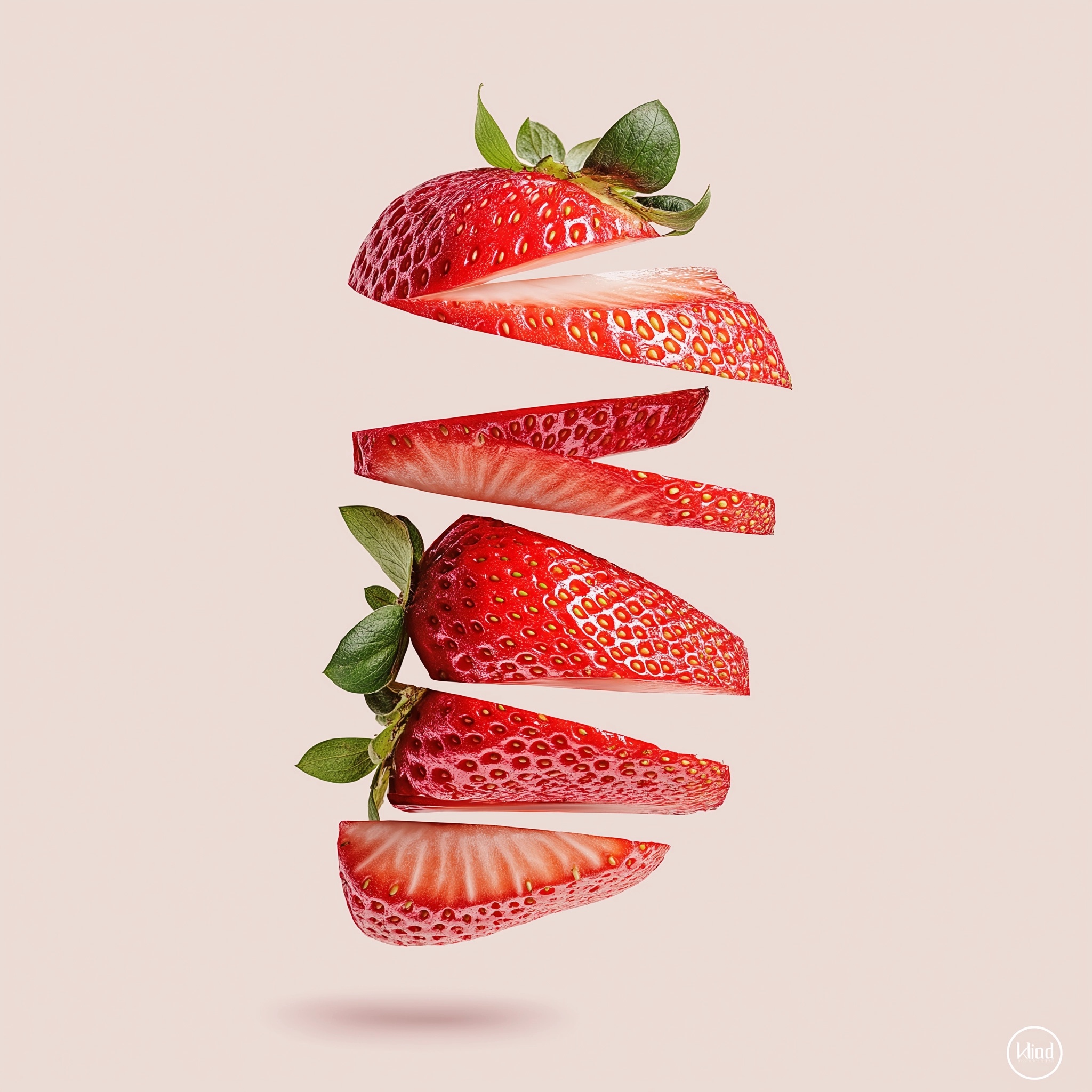 Suspended Strawberry: A Juicy Visual Delight