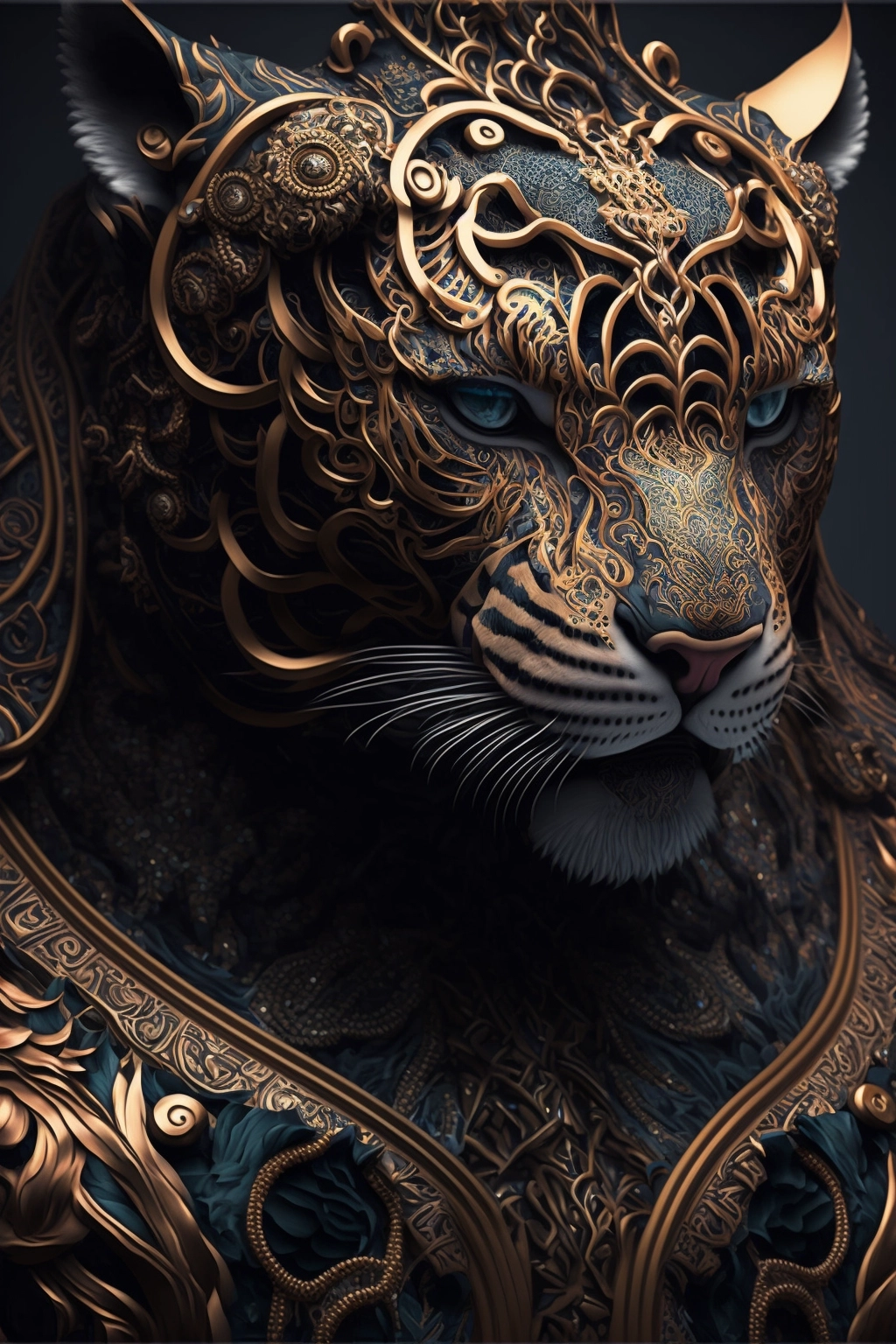 Tigeristic Fashion: Intricate Details in High-Res