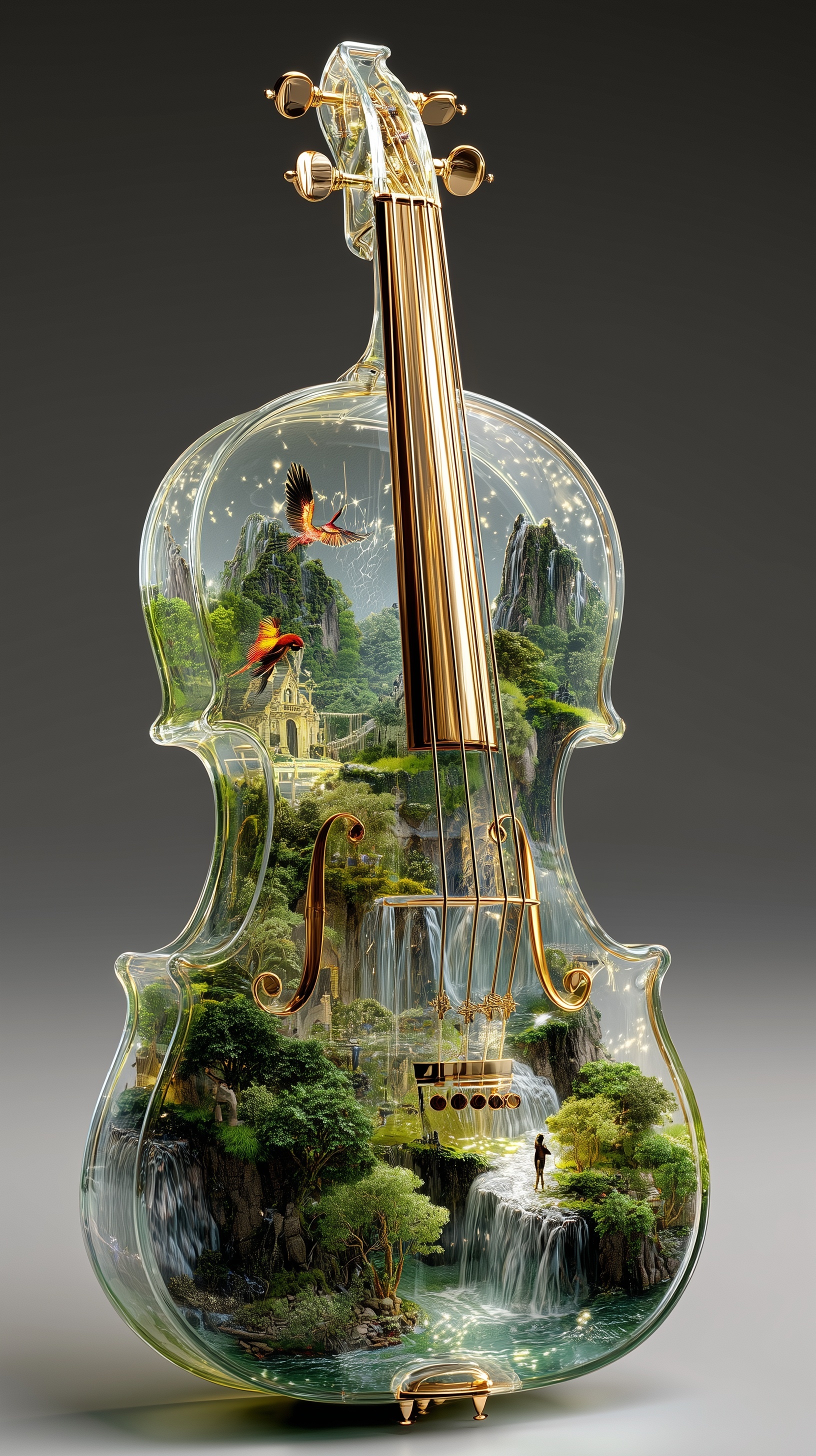 Jungle Violin: A Fantastical Nature Ecosystem