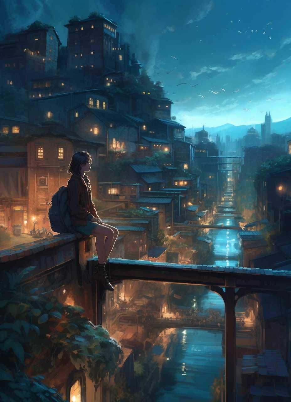 Artgerm's HD Night Cityscape Art