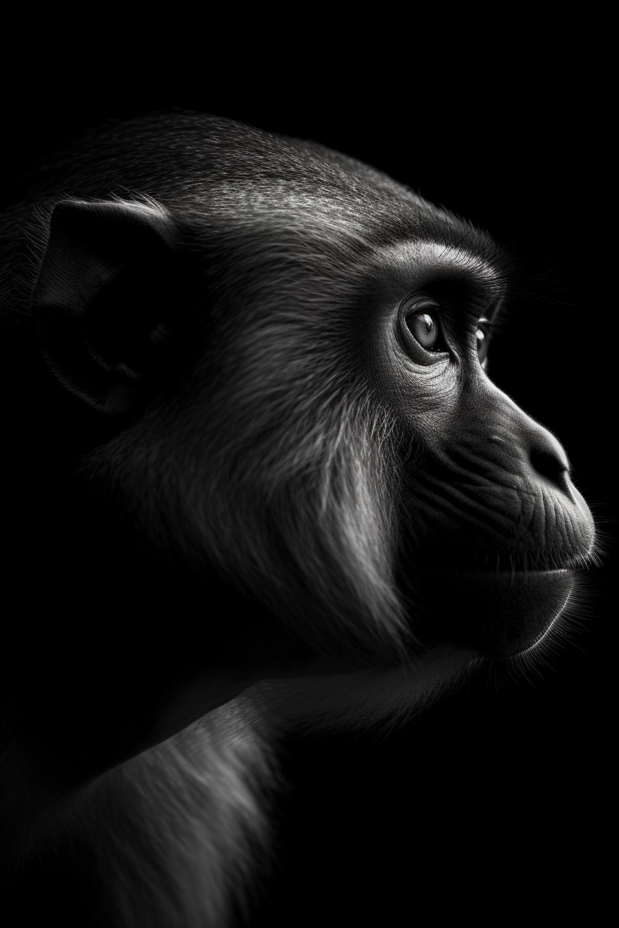 Stunning Studio Portrait of a Monkey by Gerard Soest