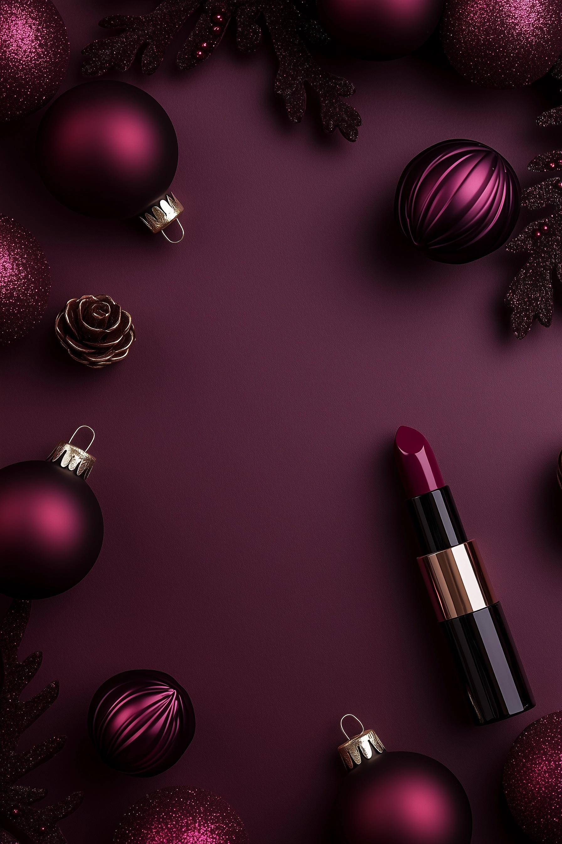 Elegant Red Beauty: Holiday Glamour Unveiled