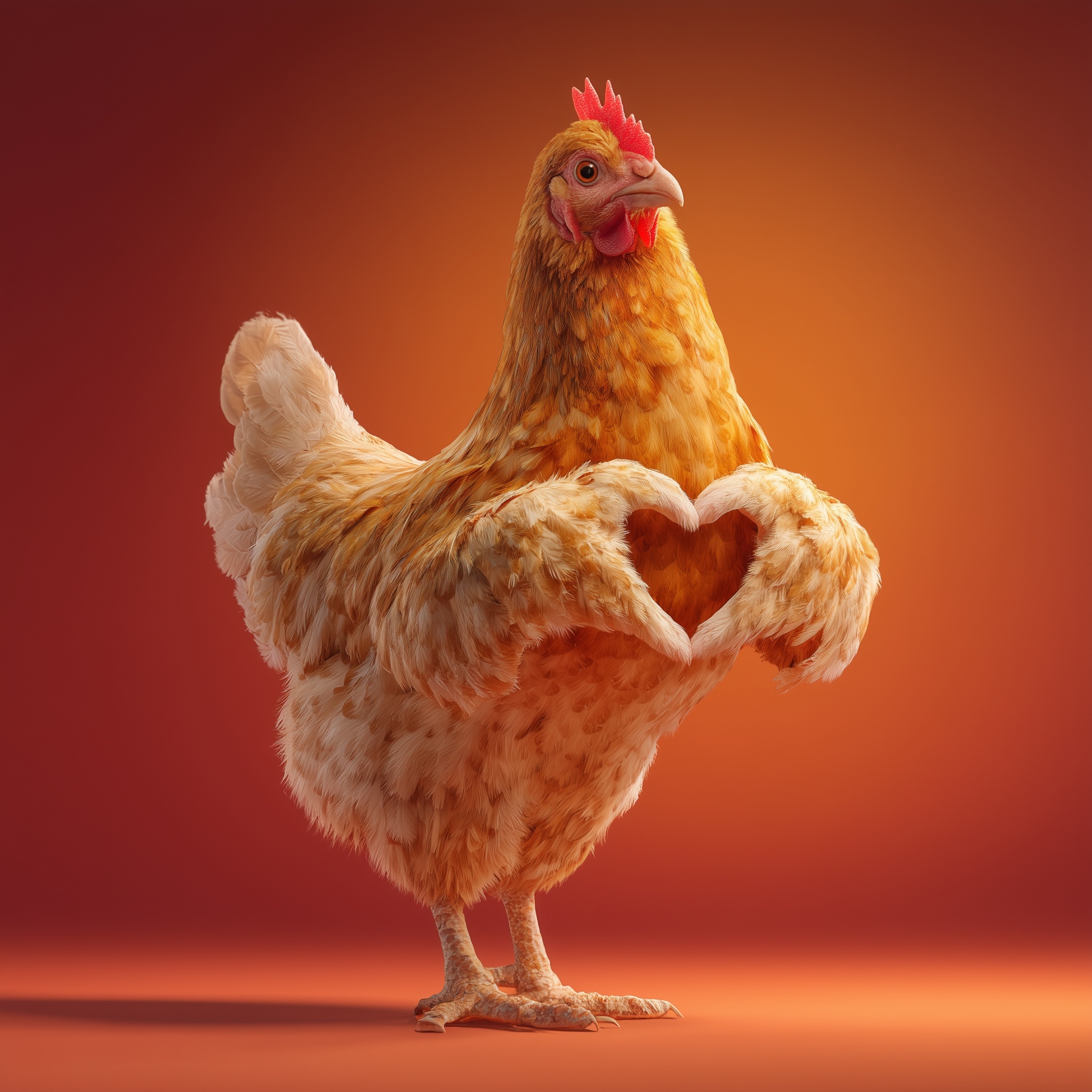 Heartfelt Chicken: A Whimsical Love Gesture